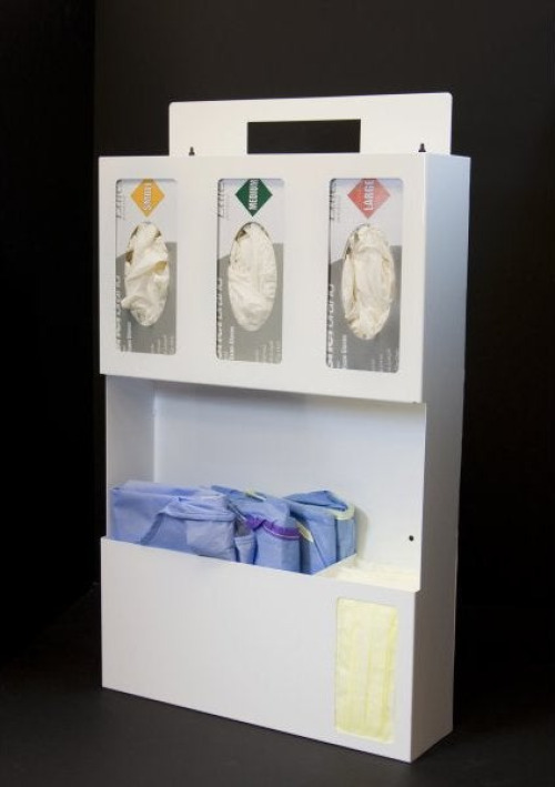 Dynamic Diagnostics - 3000-19 Hygiene Dispensing Station Dynamic Diagnostics Wall Mount White Powder-Coated Steel
