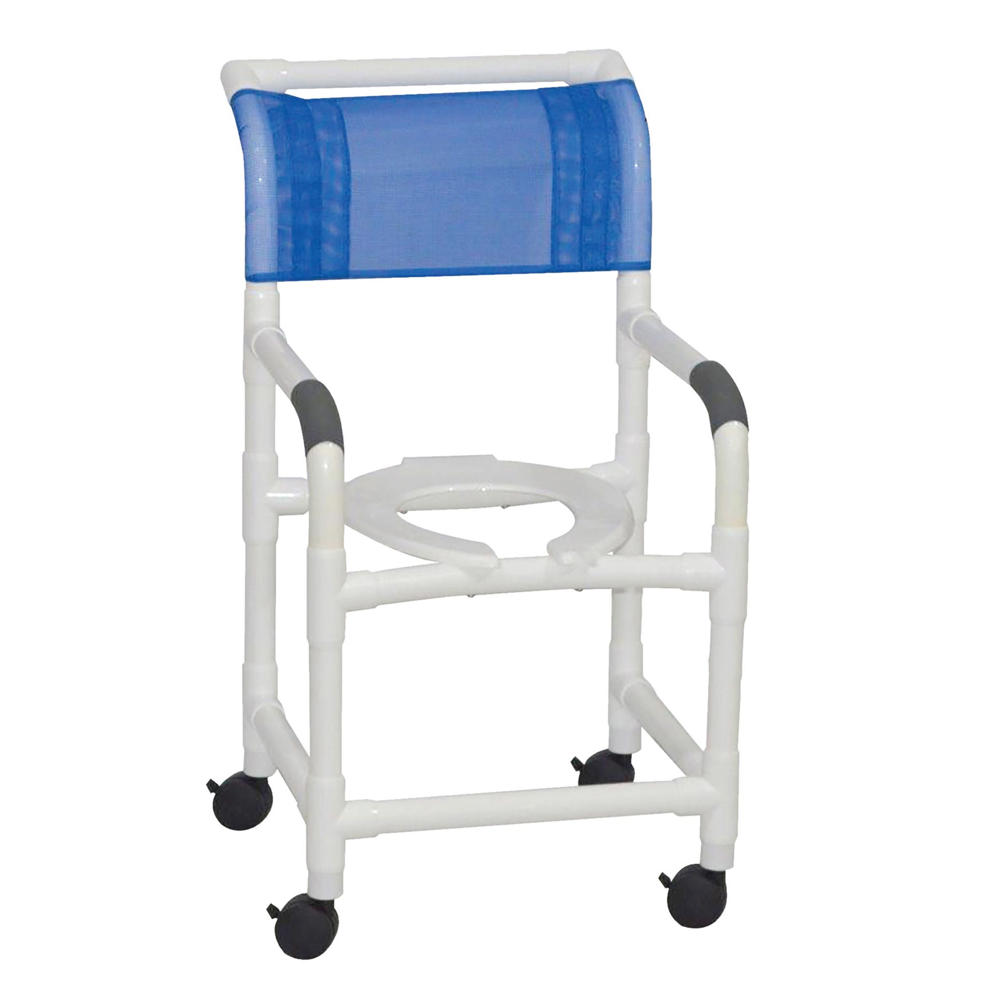 MJM International - 118-3TW Shower Chair MJM International PVC Frame 18 Inch Seat Width 300 lbs. Weight Capacity