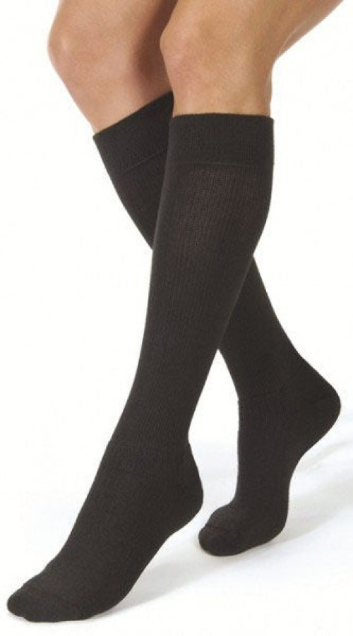 BSN Medical - 110058 Compression Socks Jobst® Activewear Knee High X-Large Black Closed Toe