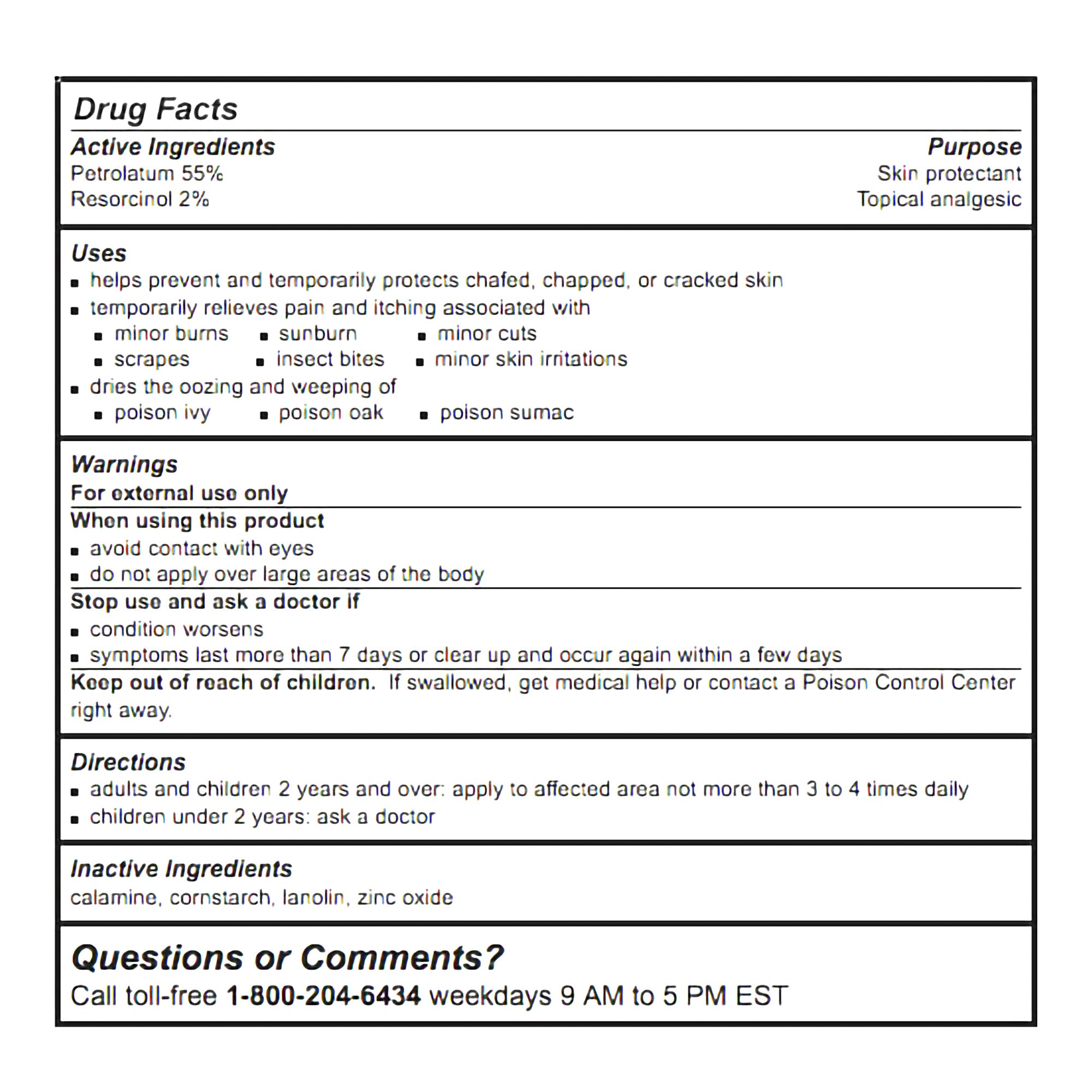 ResiCal Inc - 10742001102 Resinol® Petrolatum / Resorcinol Itch Relief