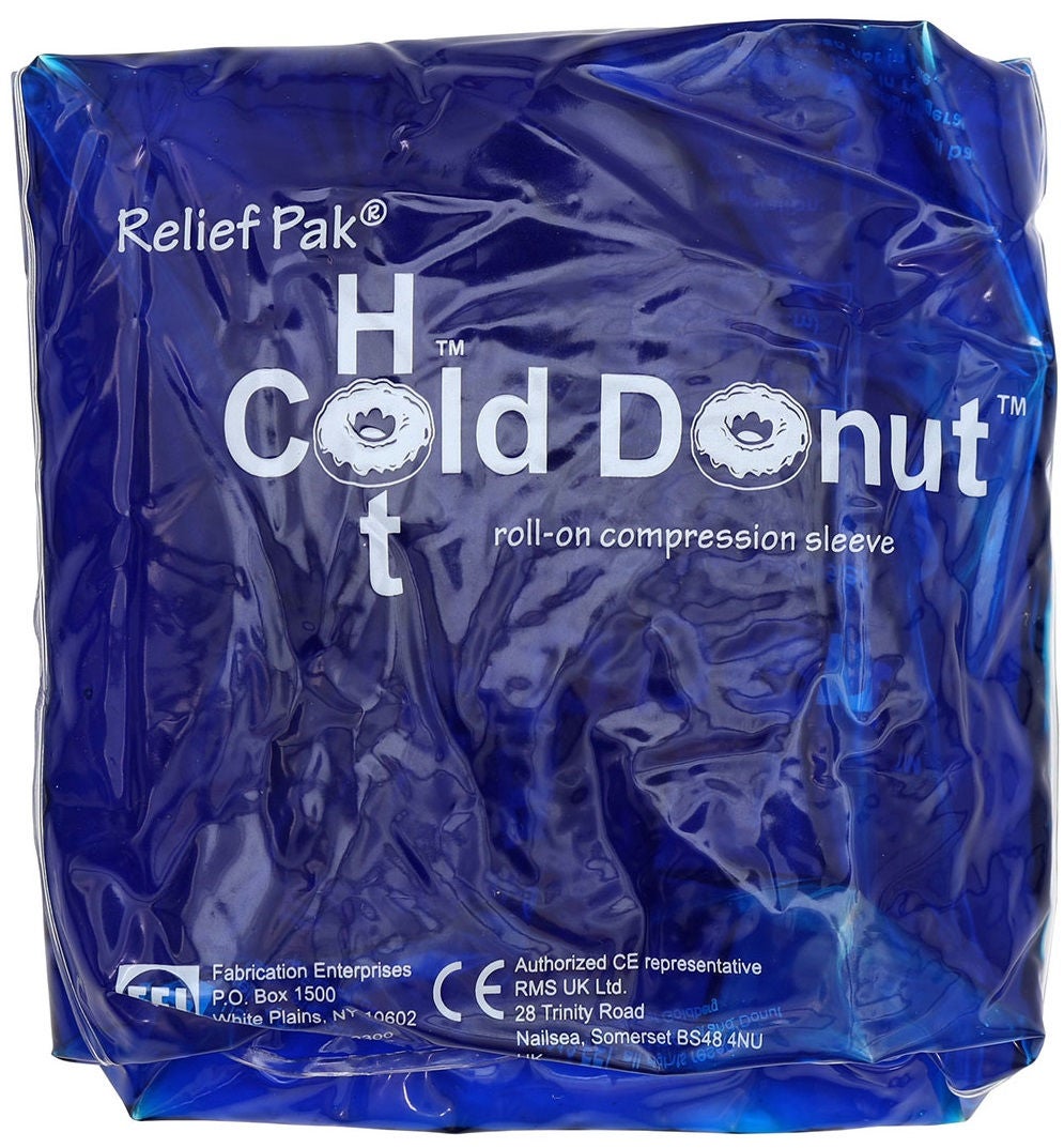 Fabrication Enterprises - 11-1531 Hot / Cold Pack Sleeve Relief Pak® Cold n’ Hot® Donut® General Purpose Small 4 to 10 Inch Inner Circumference Polyurethane / Gel Reusable