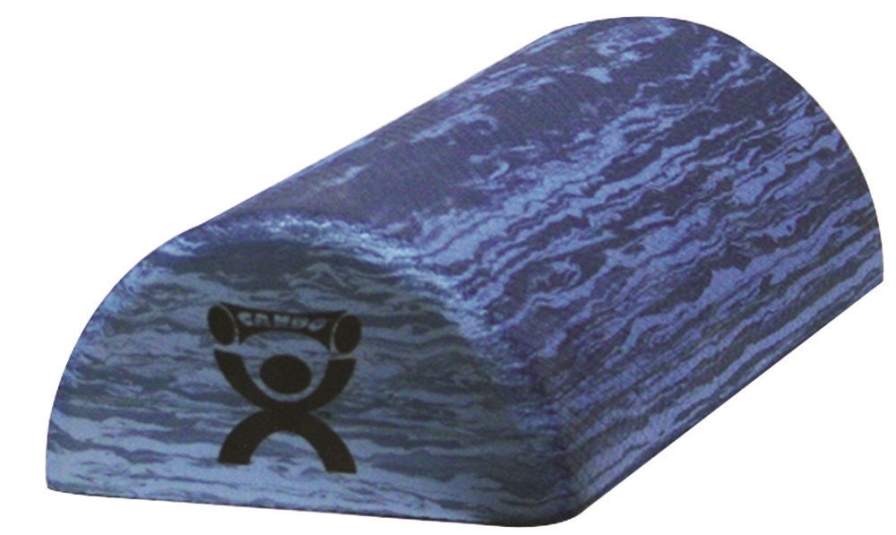 Fabrication Enterprises - 30-2211 CanDo® Extra Firm Half-Round Therapy Foam Roller Blue Foam 6 X 12 Inch