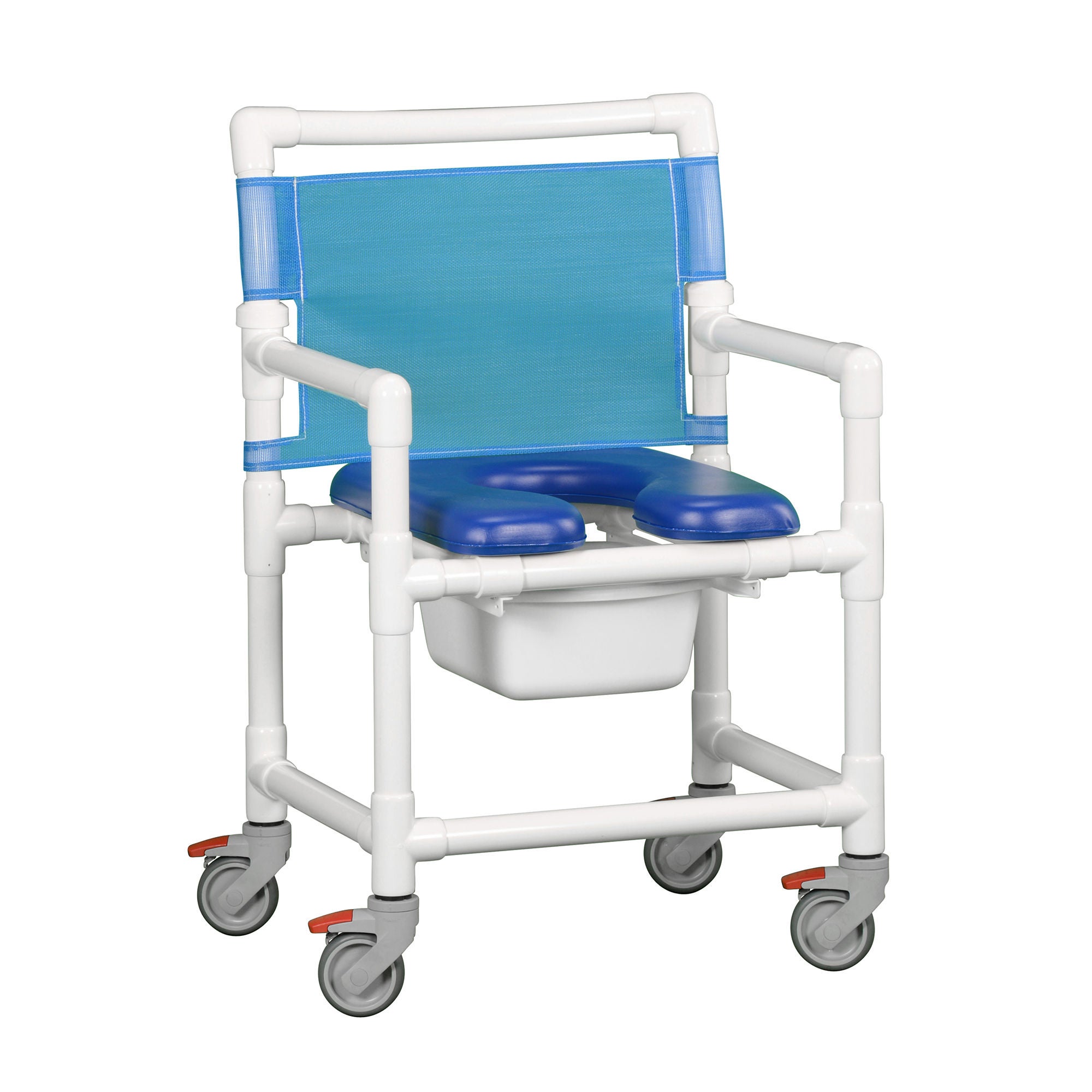 IPU - VL OF9250 MS Shower Chair ipu® Fixed Arms PVC Frame Mesh Backrest 25-1/2 Inch Seat Width 350 lbs. Weight Capacity