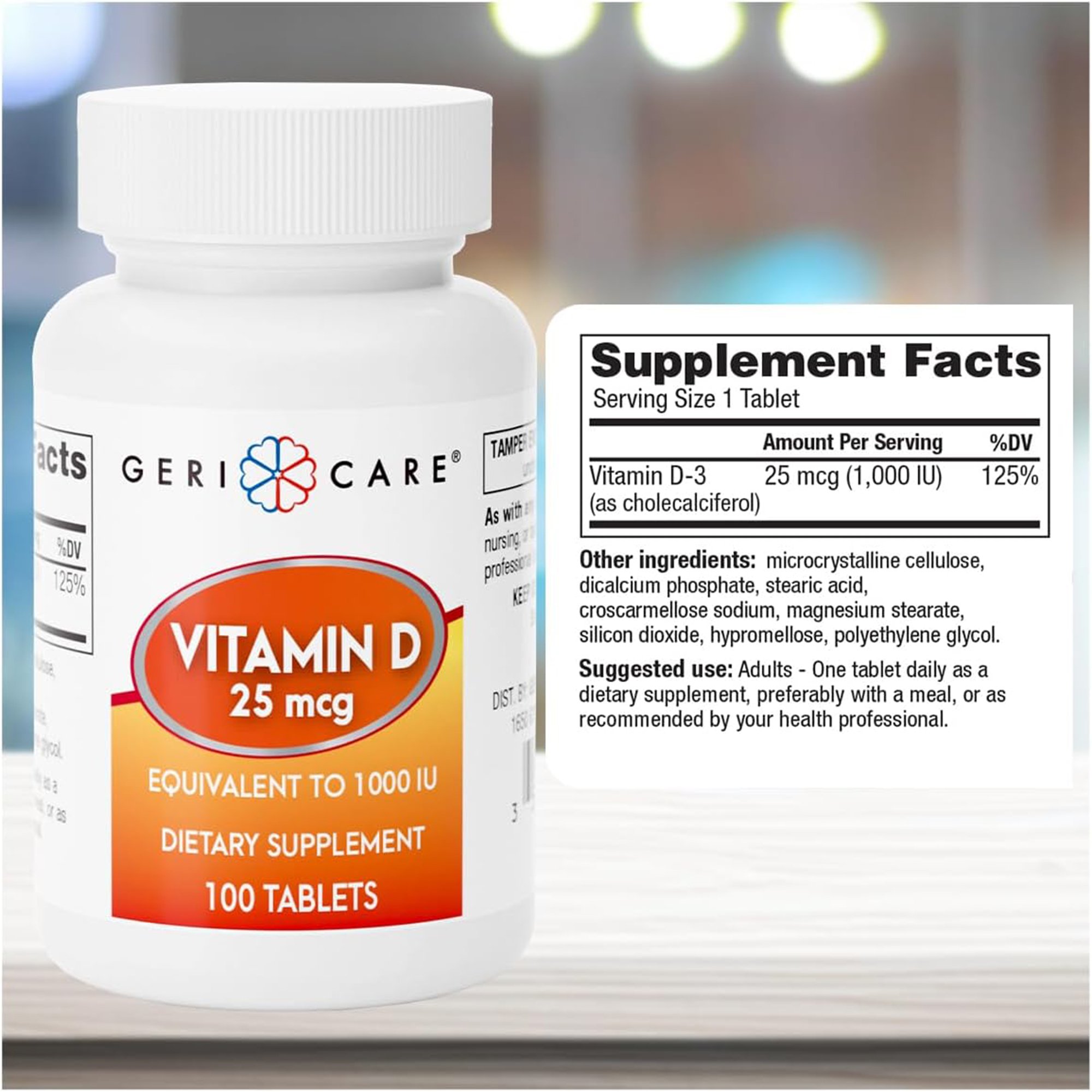 Geri-Care - 876-01-GCP Geri-Care® Vitamin D-3 Supplement