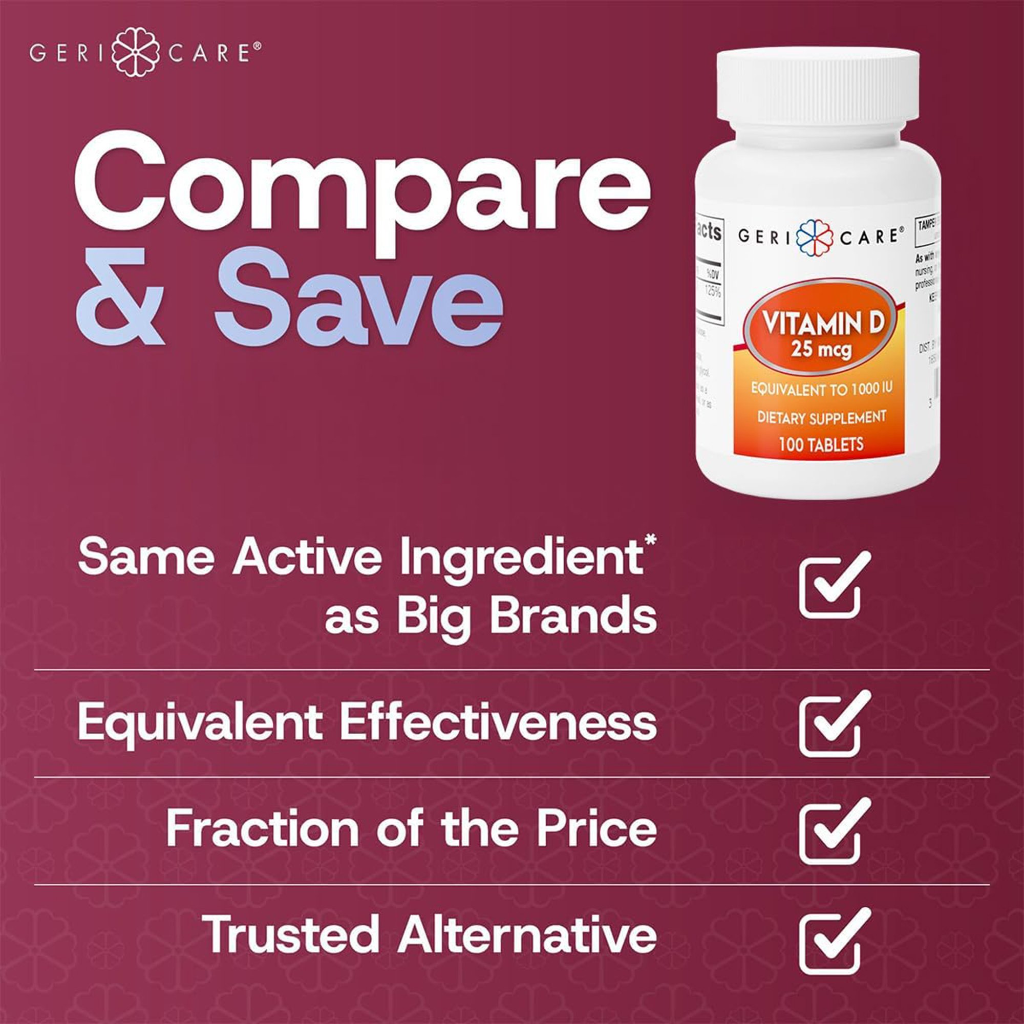 Geri-Care - 876-01-GCP Geri-Care® Vitamin D-3 Supplement
