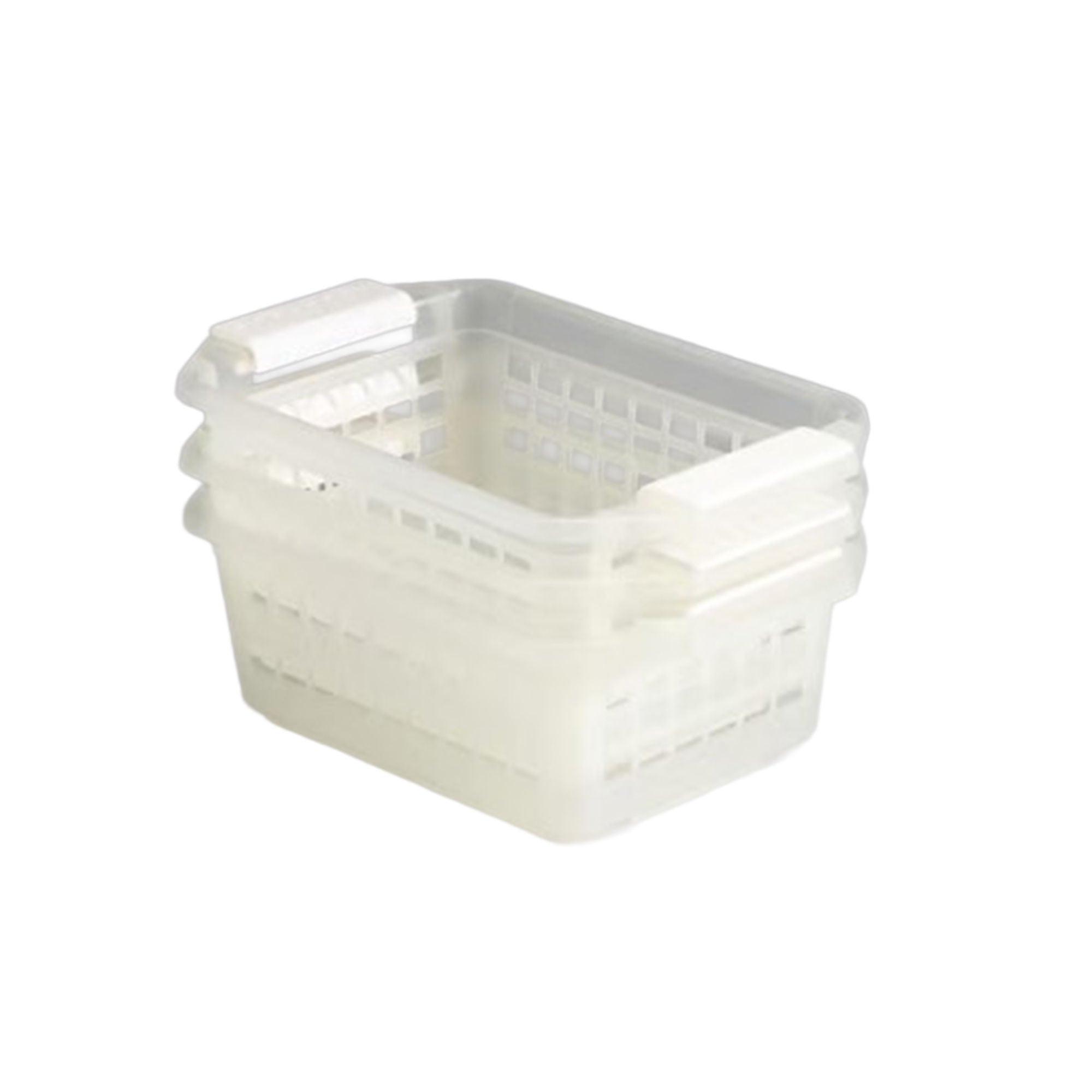 Health Care Logistics - 18324C Storage Basket Flip and Stack Semi-Clear Plastic 3 X 6 X 9-1/2 Inch