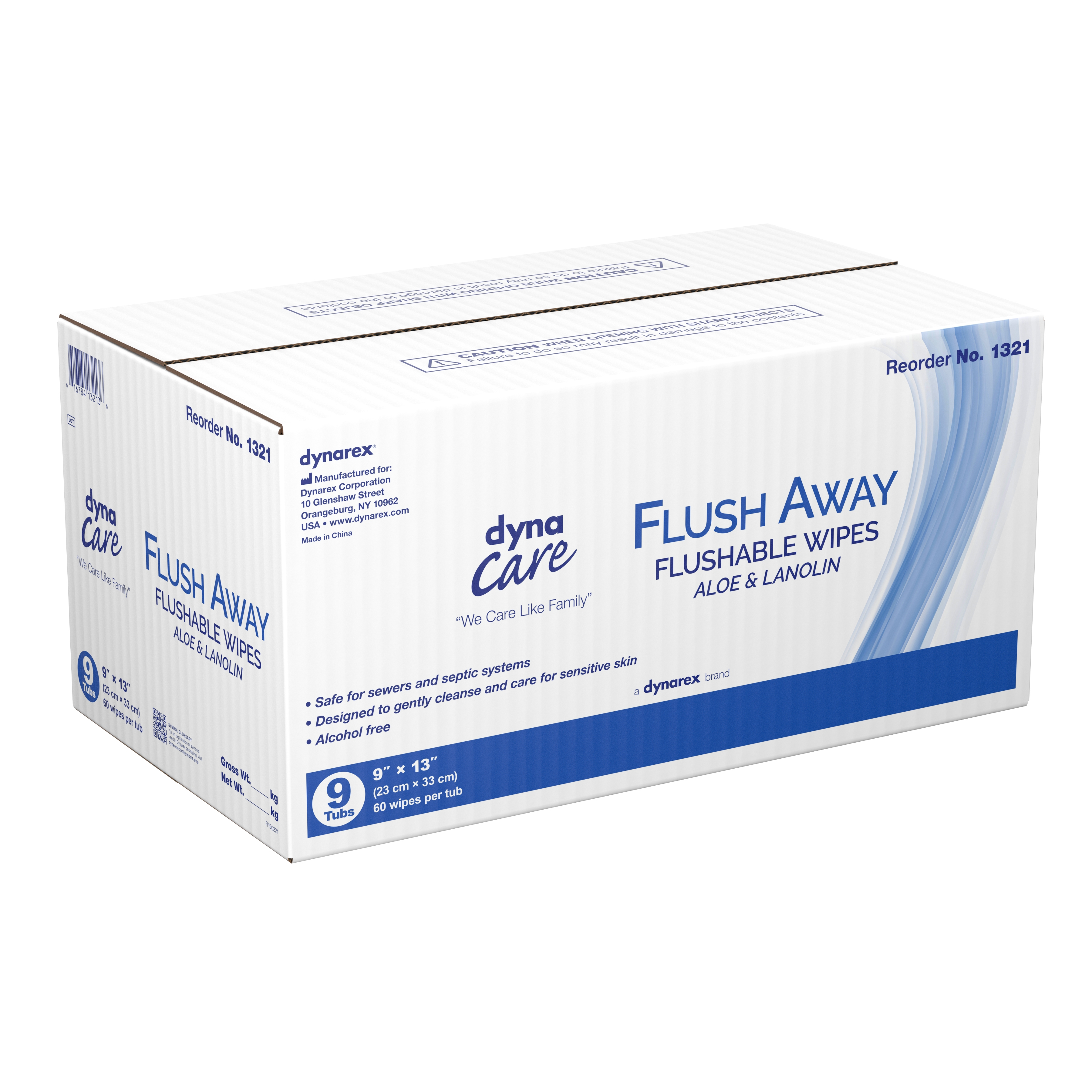 Dynarex - 1321 Dynarex Flush Away Personal Wipes