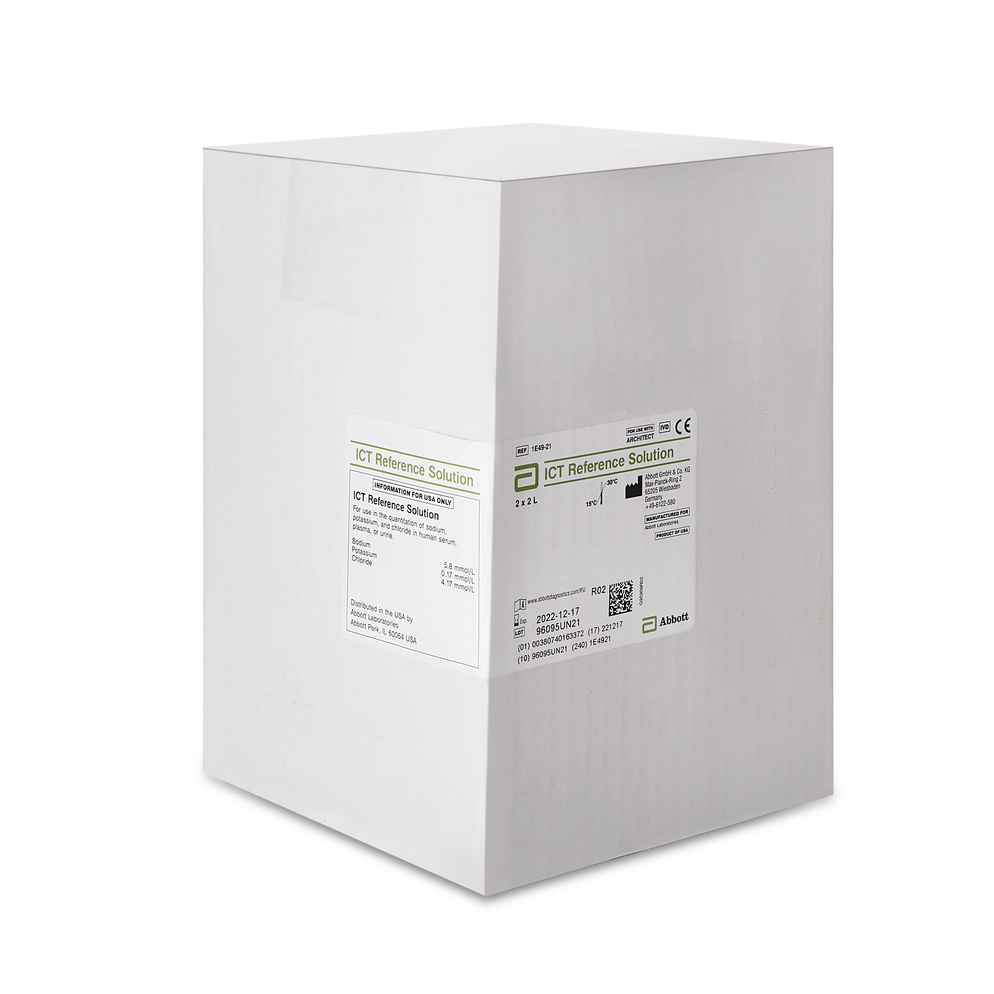 Abbott 01E4921 - Architect™ ICT Reference Solution for use with Architect c16000 Analyzer - 1/Box