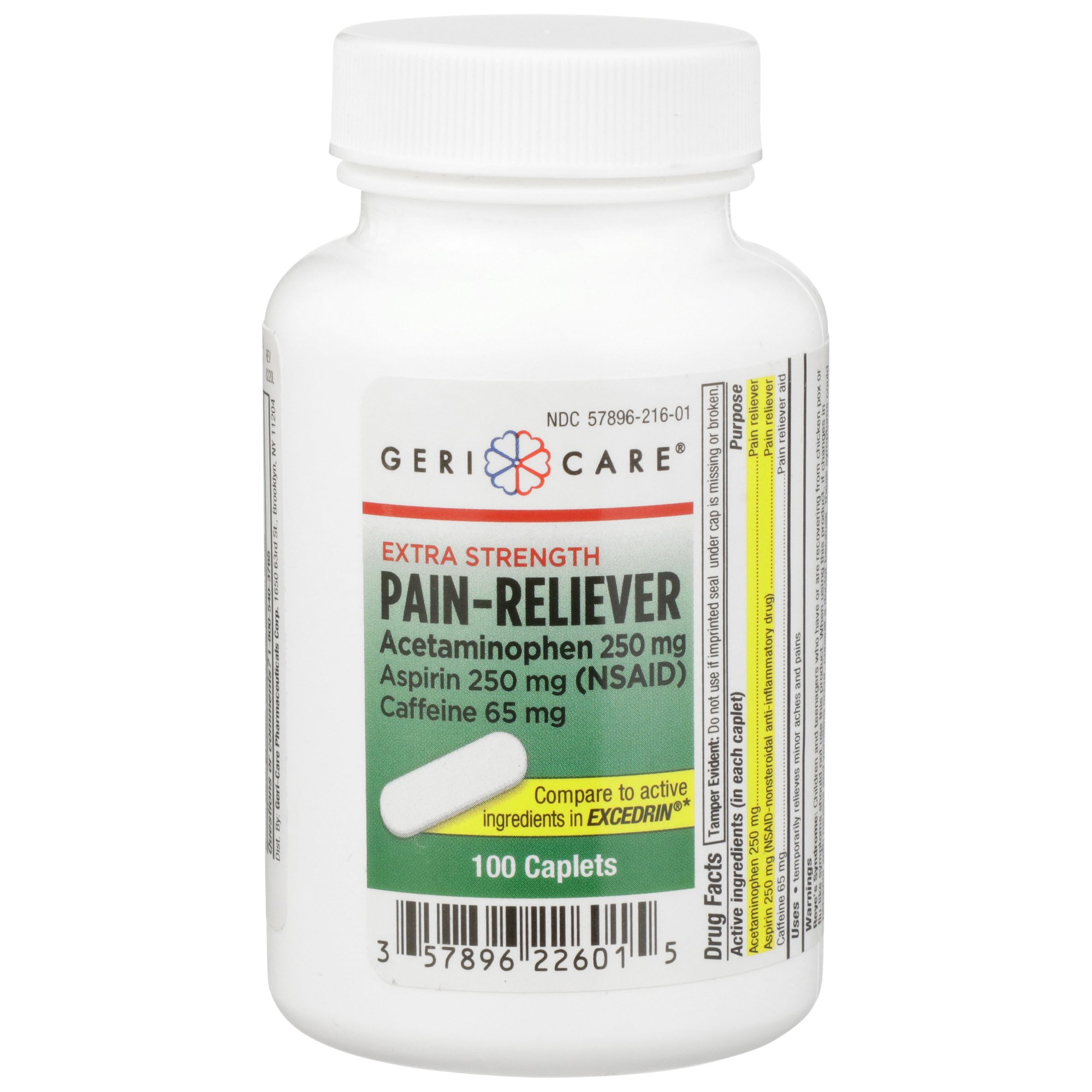 Geri-Care - 226-01-GCP Geri-Care® Acetaminophen / Aspirin / Caffeine Pain Relief