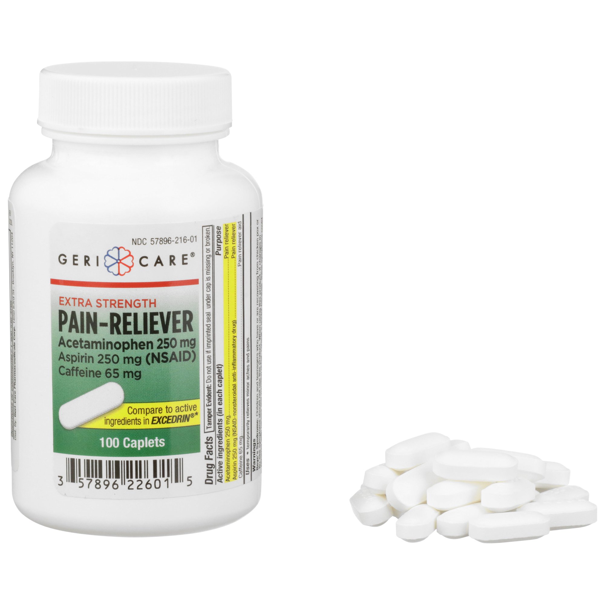 Geri-Care - 226-01-GCP Geri-Care® Acetaminophen / Aspirin / Caffeine Pain Relief