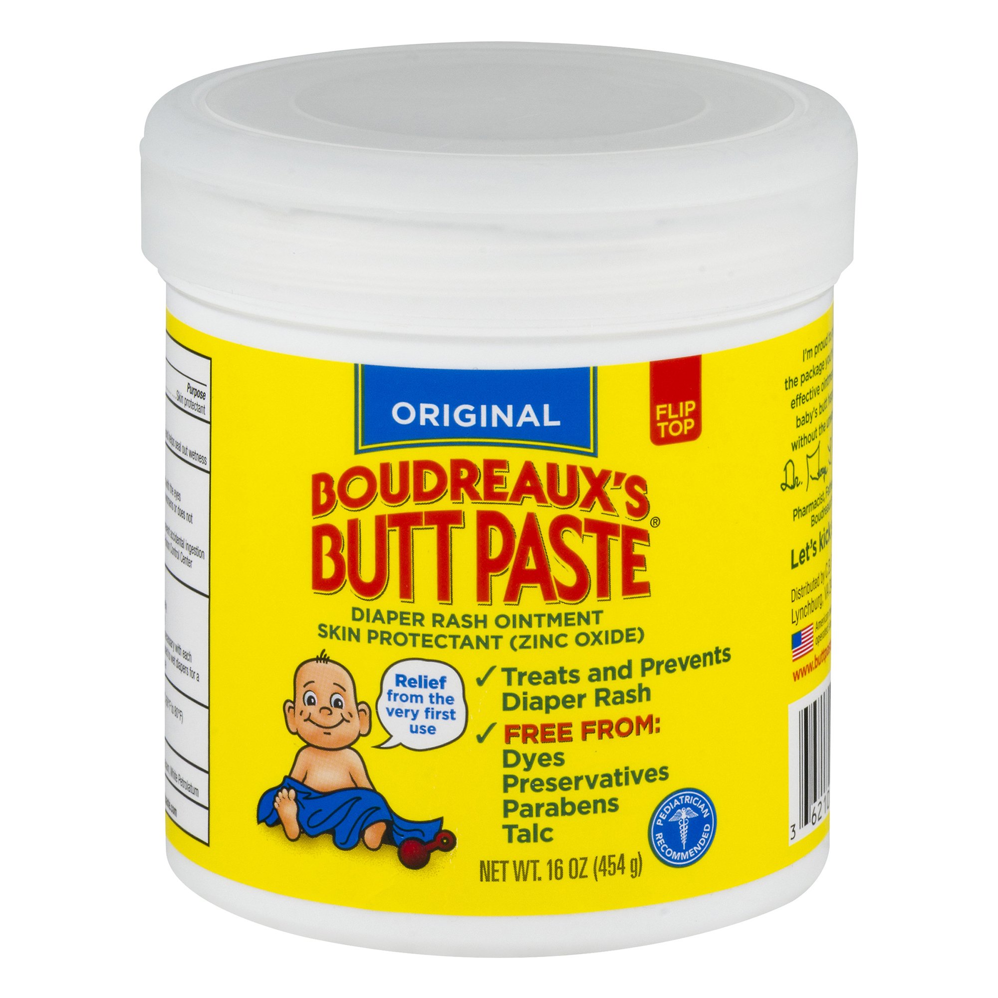 C.B. Fleet - 62103033306 Boudreaux's Butt Paste® Diaper Rash Treatment 16 oz. Jar