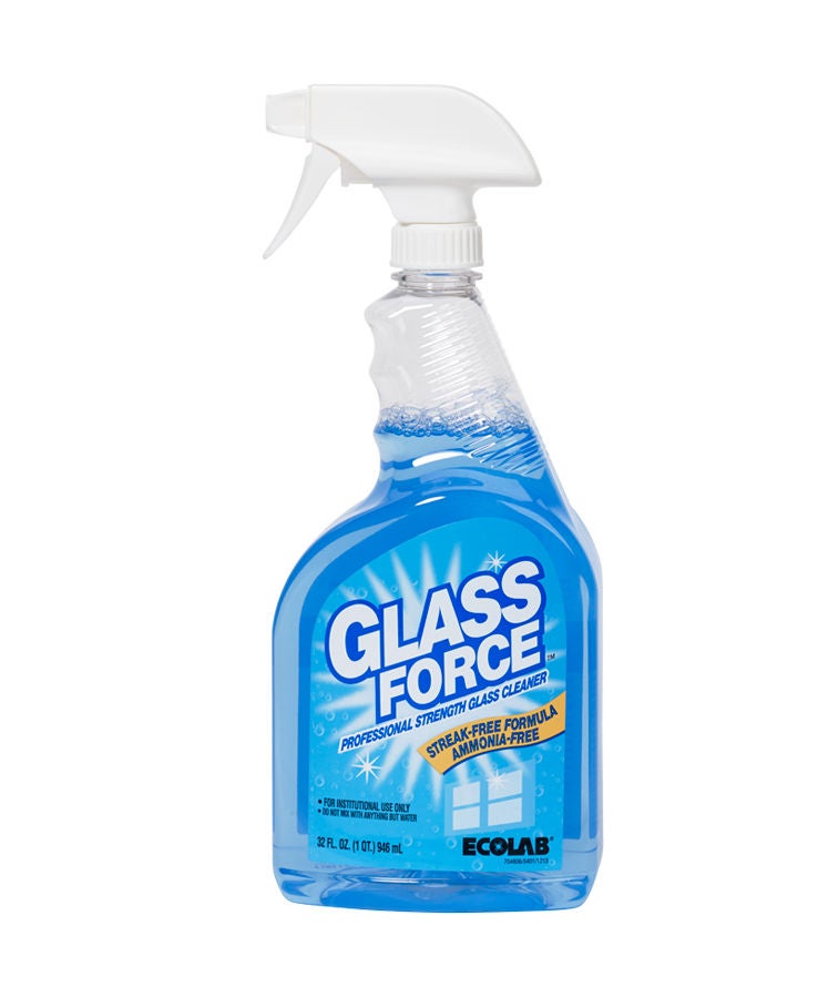 Ecolab - 6125798 Glass Cleaner Glass Force™ Non-Ammoniated Trigger Spray Liquid 32 oz. Bottle Floral Scent NonSterile