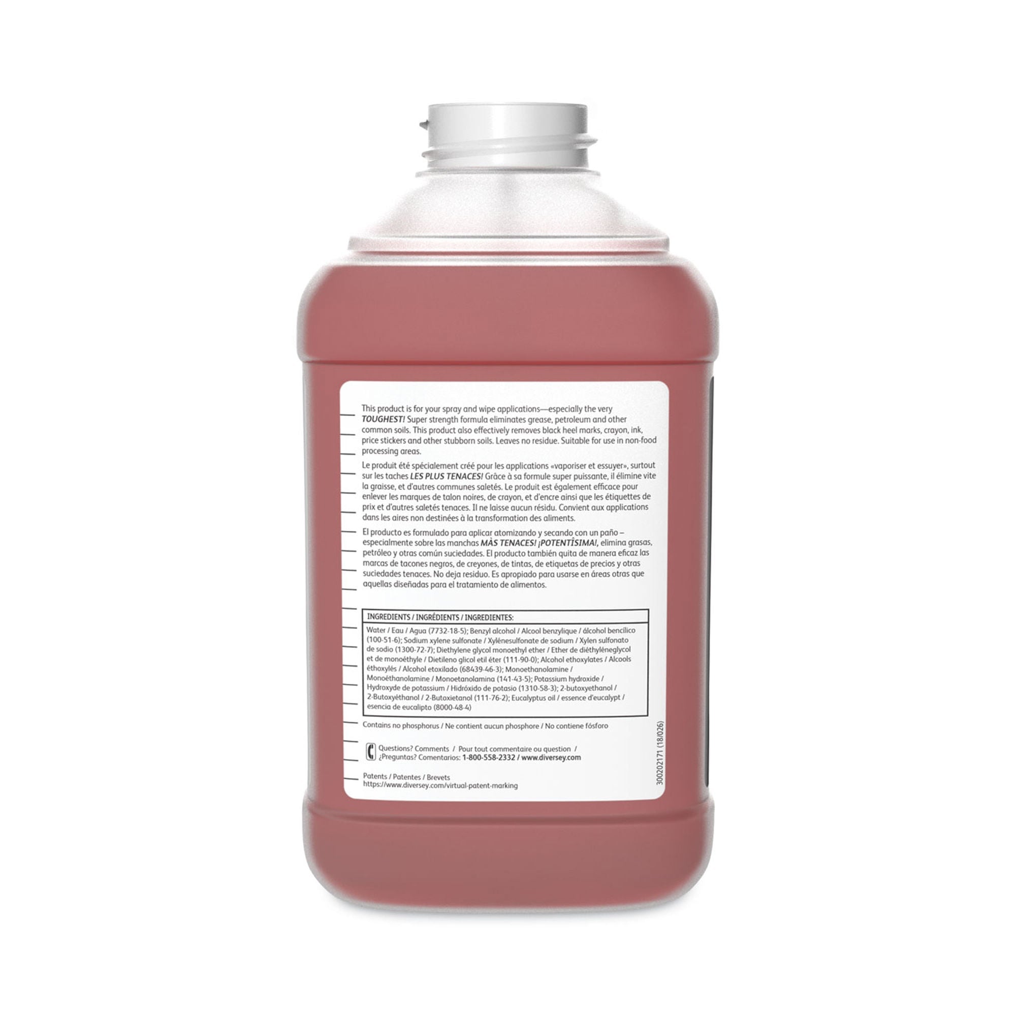 Essendant Co-United Stationers - DVS95892221 Surface Cleaner Diversey™ Spitfire® SC Alcohol Based J-Fill® Dispensing Systems Liquid Concentrate 2.5 Liter Bottle Pine Scent NonSterile