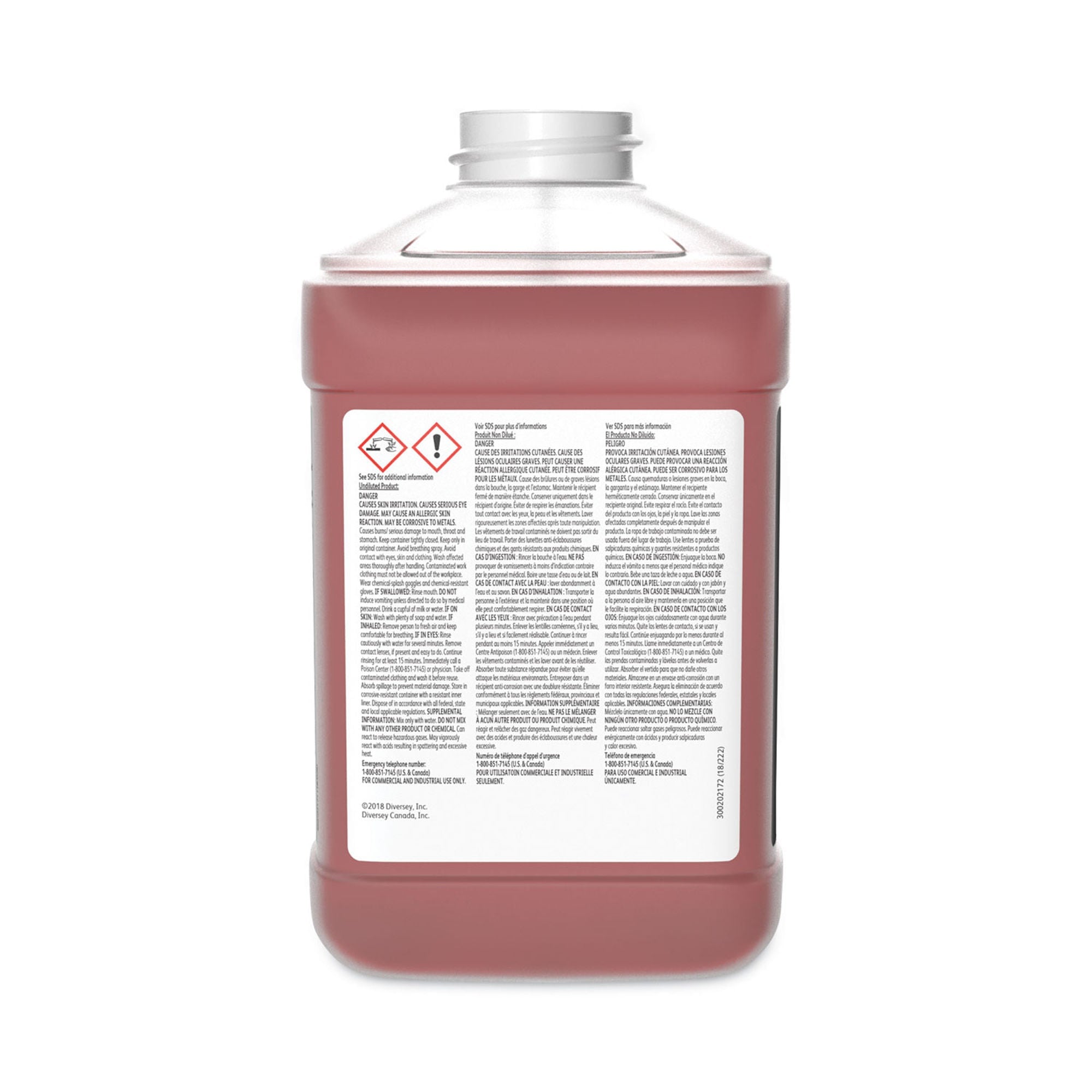Essendant Co-United Stationers - DVS95892221 Surface Cleaner Diversey™ Spitfire® SC Alcohol Based J-Fill® Dispensing Systems Liquid Concentrate 2.5 Liter Bottle Pine Scent NonSterile