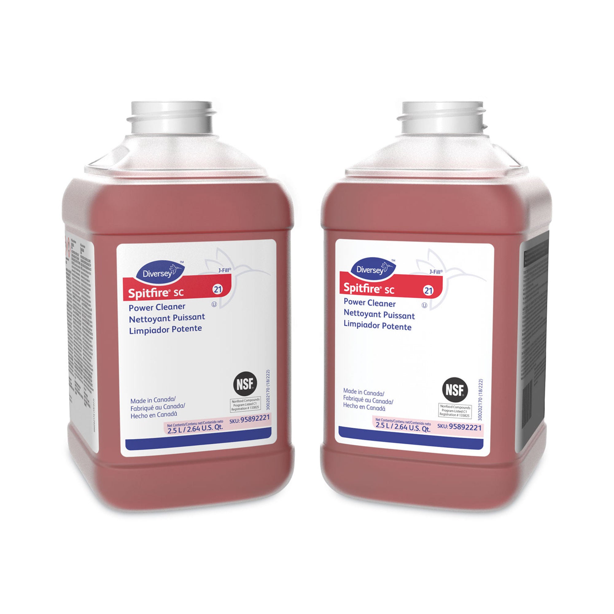 Essendant Co-United Stationers - DVS95892221 Surface Cleaner Diversey™ Spitfire® SC Alcohol Based J-Fill® Dispensing Systems Liquid Concentrate 2.5 Liter Bottle Pine Scent NonSterile