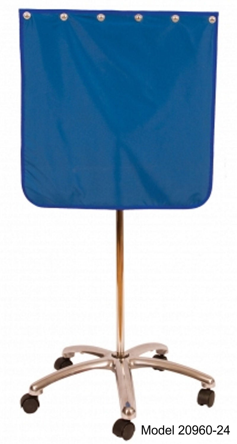 AMD Technologies - 20959 Adjustable Shield 24 to 48 Inch, Portable, Beige Coated Lead Vinyl, Chrome Frame
