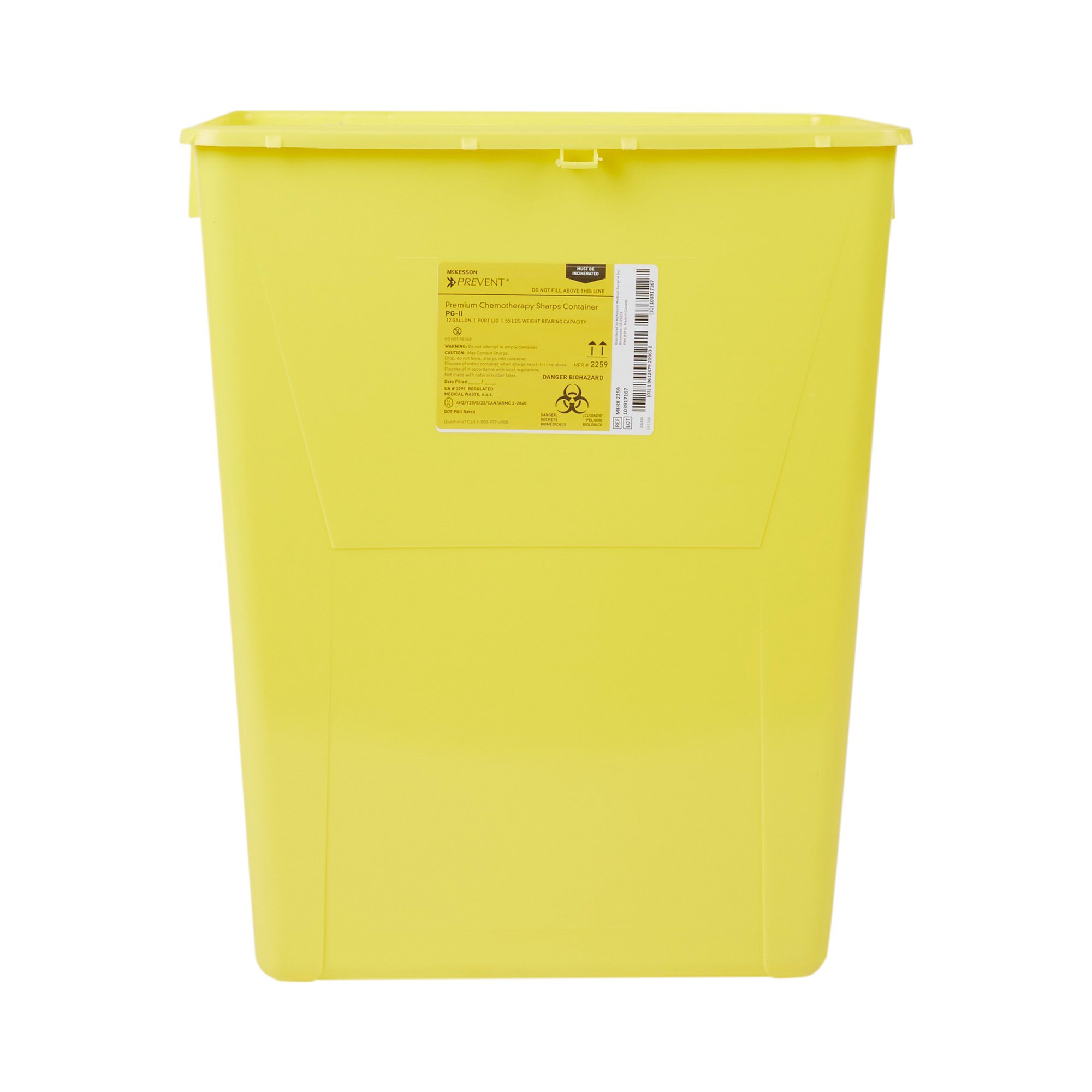 McKesson Brand - 2259 McKesson Prevent® Chemotherapy Sharps Container
