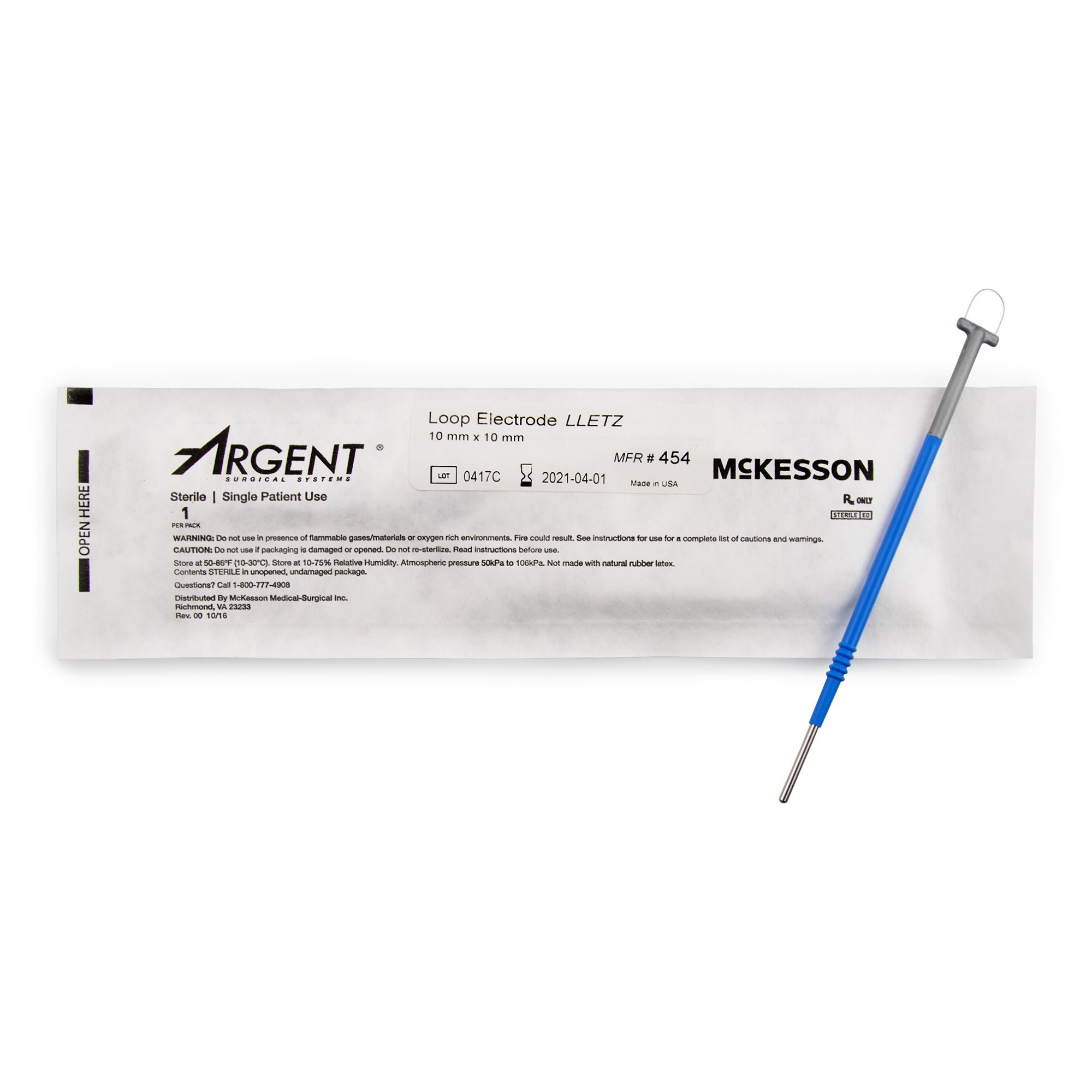McKesson Brand - 454 McKesson Argent™ Disposable Lletz Loop Electrode