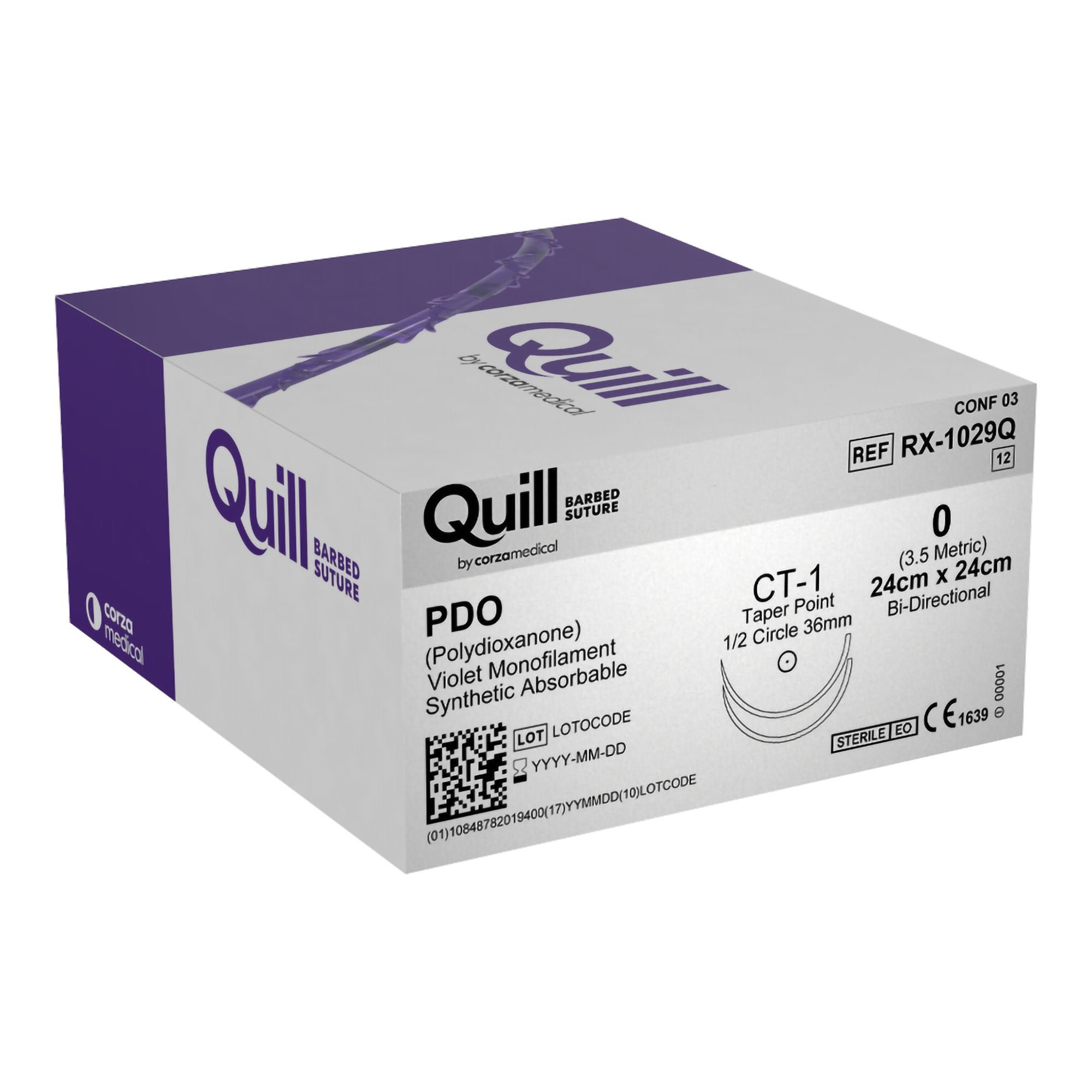 Surgical Specialties - RX-1029Q Quill™ Knotless Tissue-Closure Device Suture with Needle