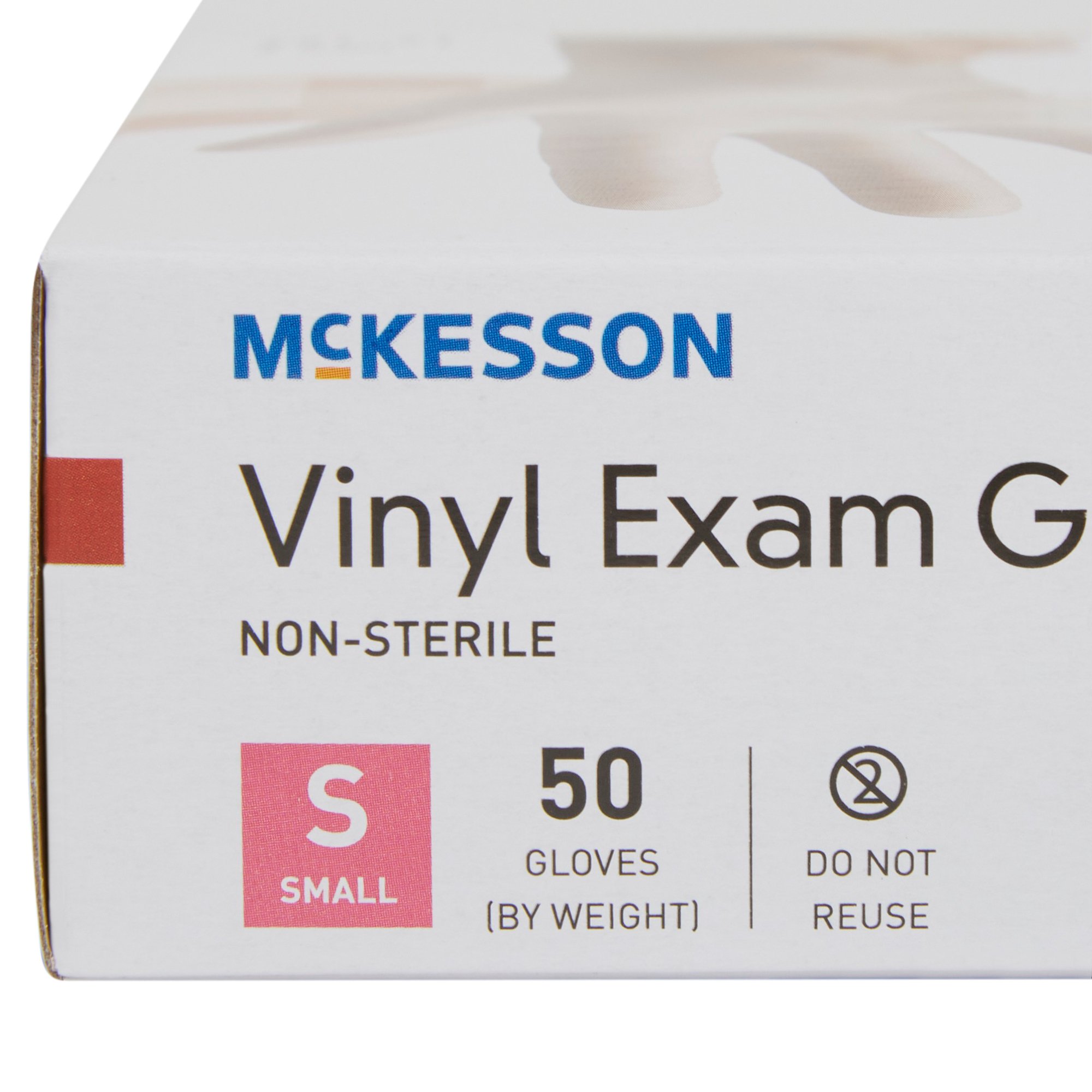 McKesson Brand 14-164 - McKesson Confiderm® Vinyl Exam Glove, Small, Clear - 50/Box, 1000/Case