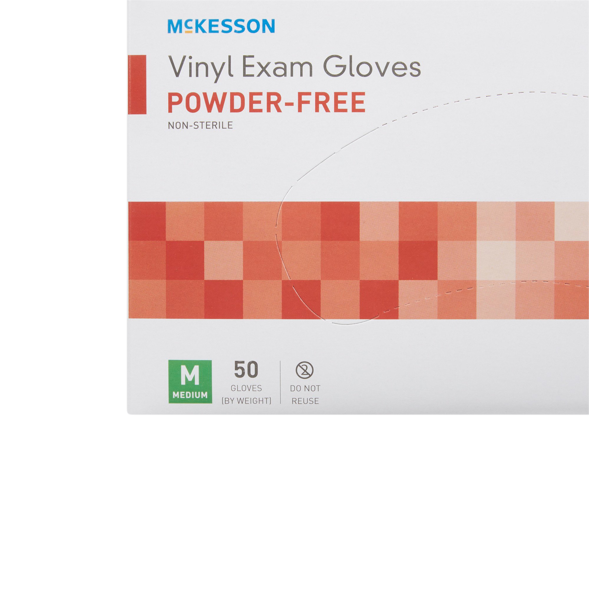 McKesson Brand 14-166 - McKesson Confiderm® Vinyl Exam Glove, Medium, Clear - 50/Box, 1000/Case