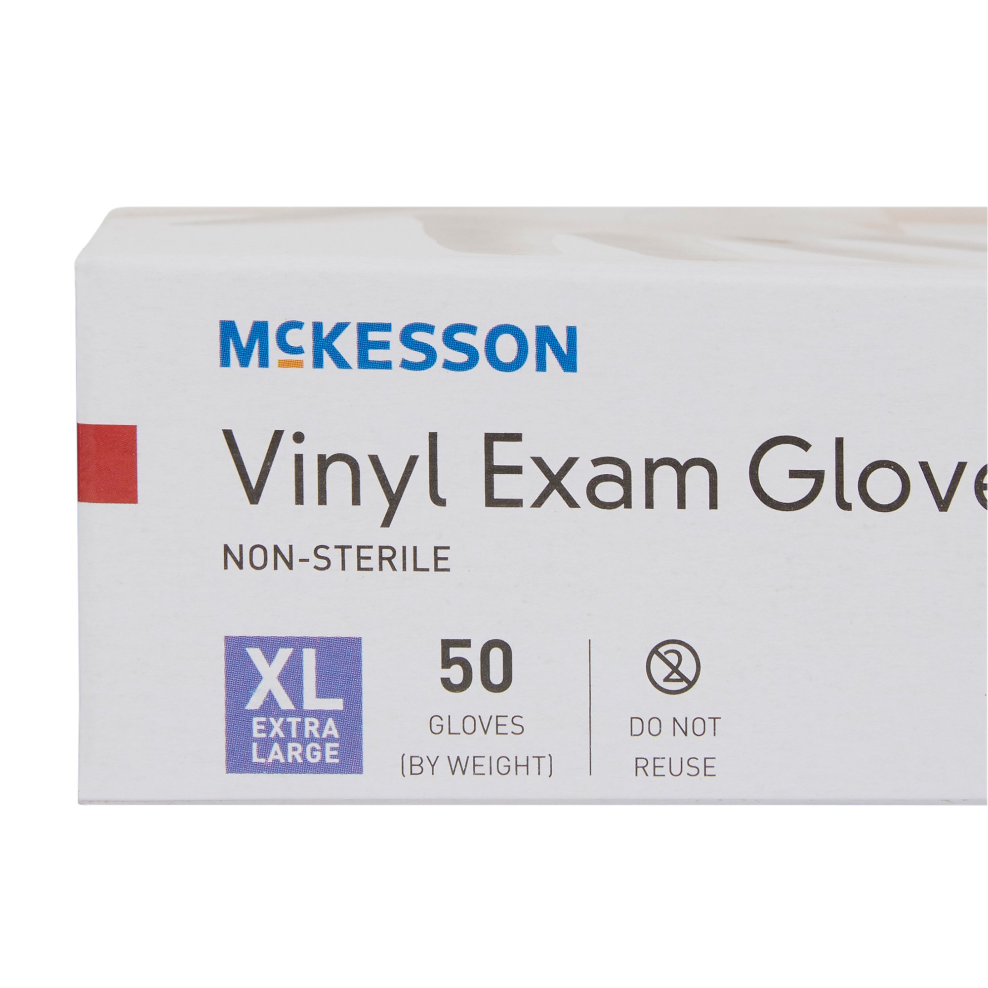 McKesson Brand 14-170 - McKesson Confiderm® Vinyl Exam Glove, Extra Large, Clear - 50/Box, 1000/Case