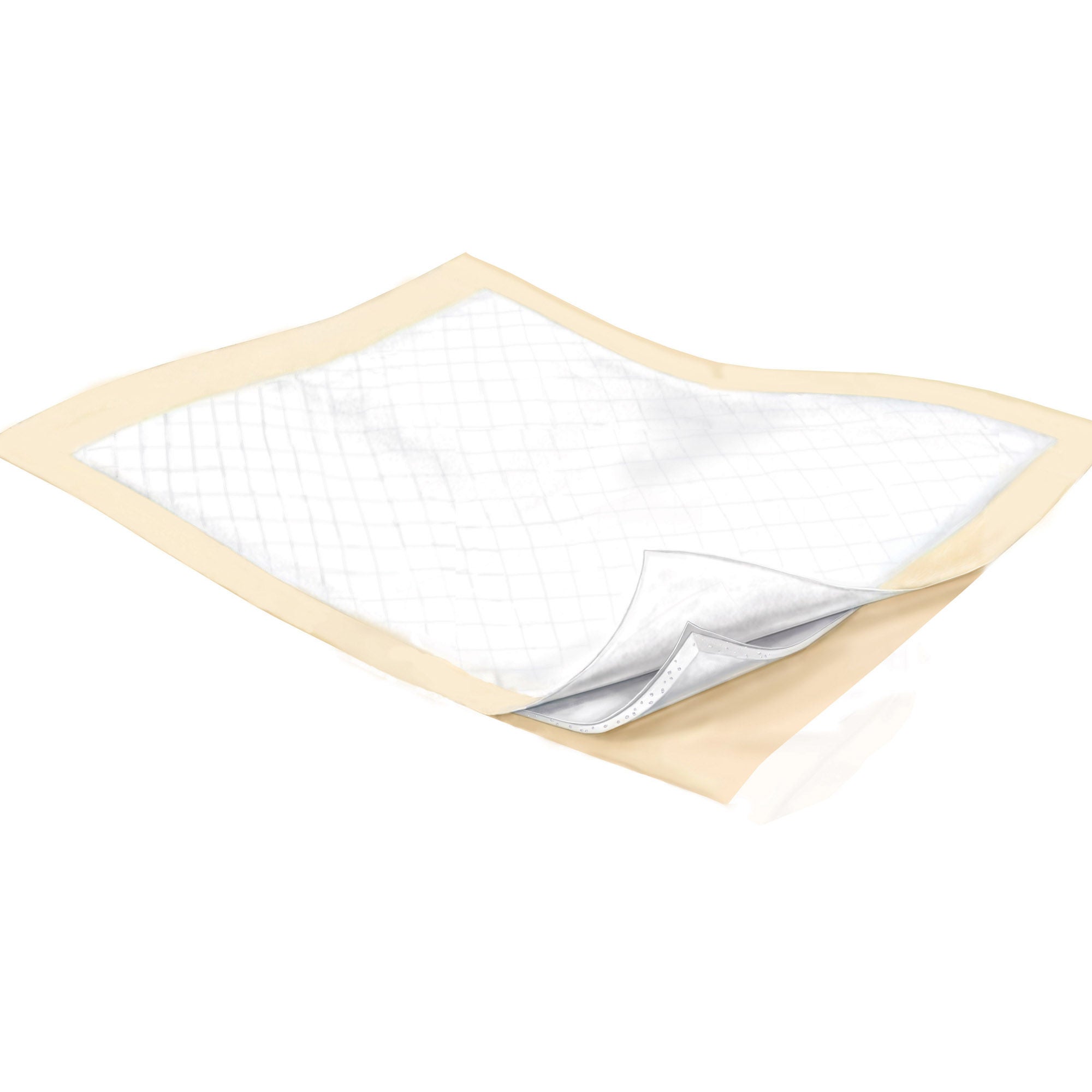 Cardinal - 982B10 Disposable Underpad Wings™ Plus 23 X 36 Inch Fluff / Polymer Heavy Absorbency