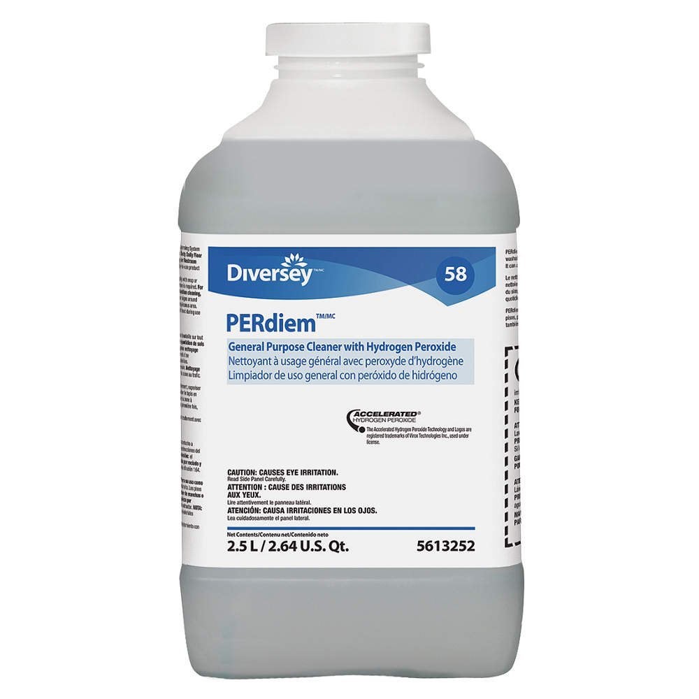 Essendant Co-United Stationers - DVS95613252 Surface Disinfectant Cleaner Diversey™ PERdiem™ Peroxide Based J-Fill® Dispensing Systems Liquid Concentrate 2.5 Liter Bottle Unscented NonSterile