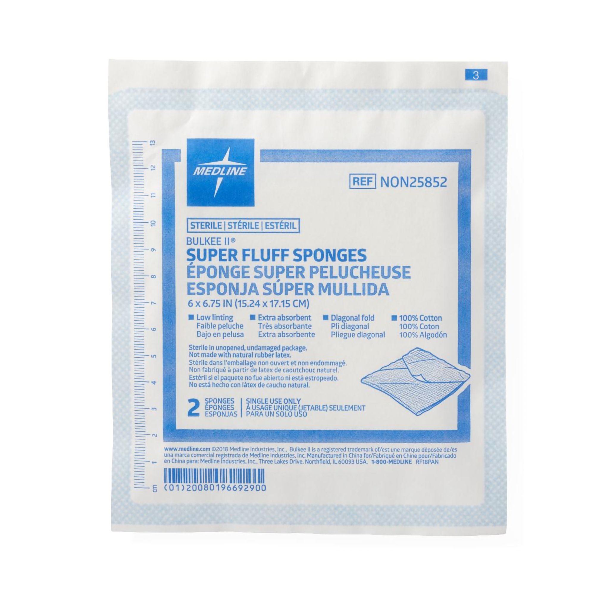 Medline - NON25852 Bulkee® Sterile Fluff Dressing
