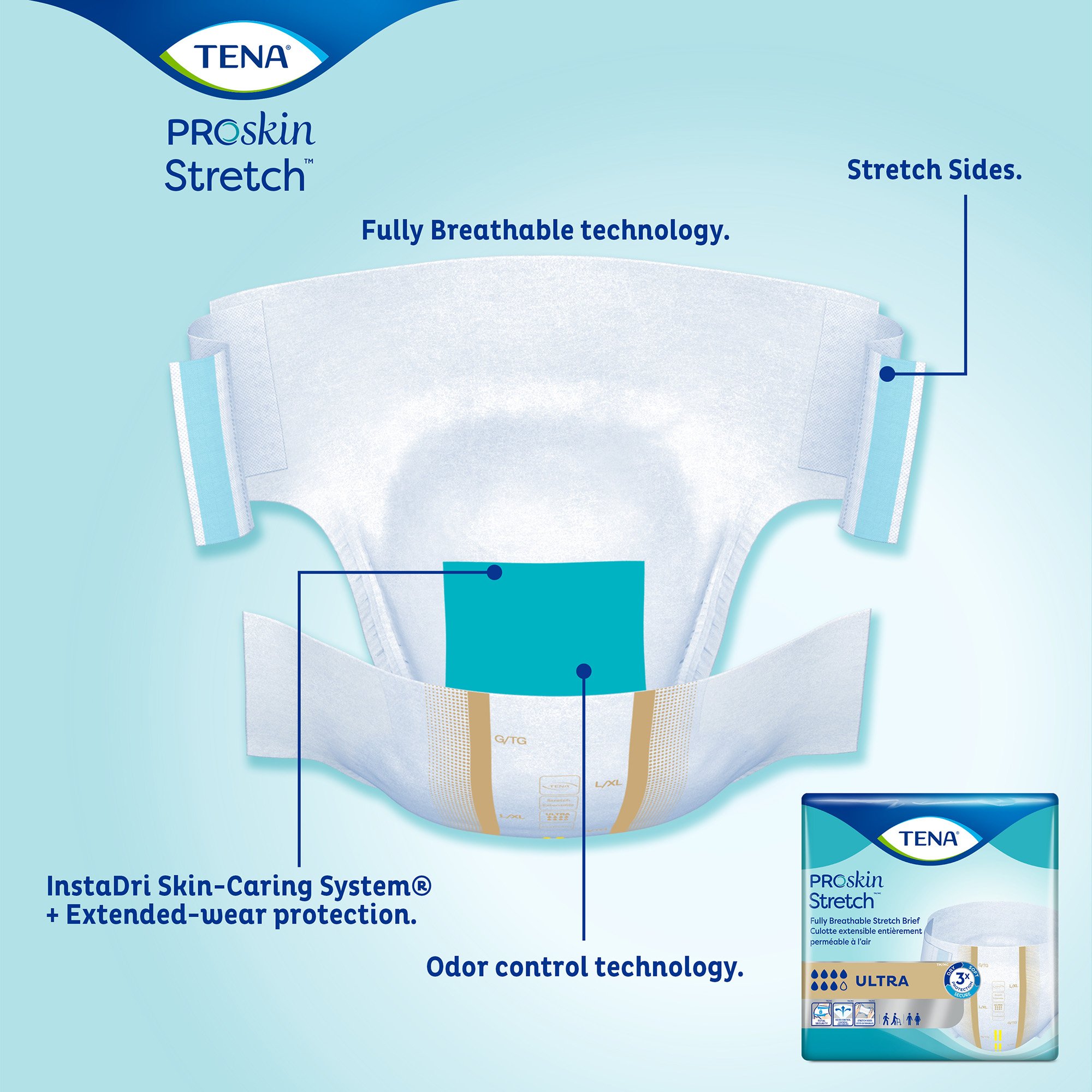 TENA ProSkin Stretch Ultra Incontinence Brief 67803 by Essity HMS North America