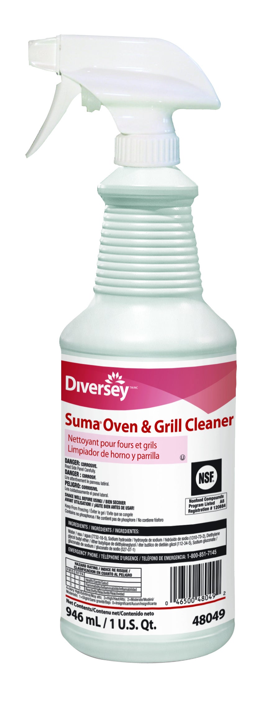 Essendant Co-United Stationers - DVO948049 Surface Cleaner / Degreaser Diversey™ Suma® Oven & Grill Trigger Spray Liquid 32 oz. Bottle Scented NonSterile