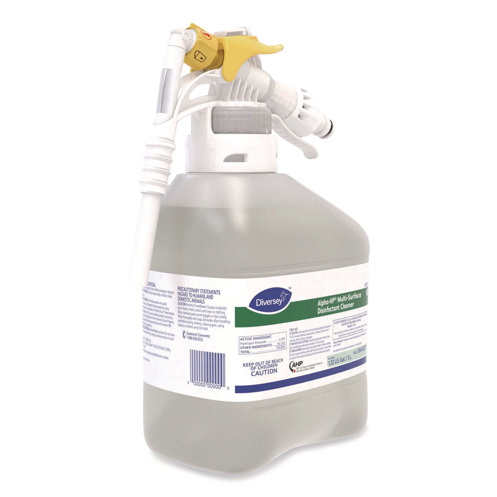 Essendant Co-United Stationers - DVO5549254 Surface Disinfectant Diversey™ Alpha-HP® Bactericidal RTD® Dispensing System Liquid Concentrate 1.5 Liter Bottle Citrus Scent NonSterile