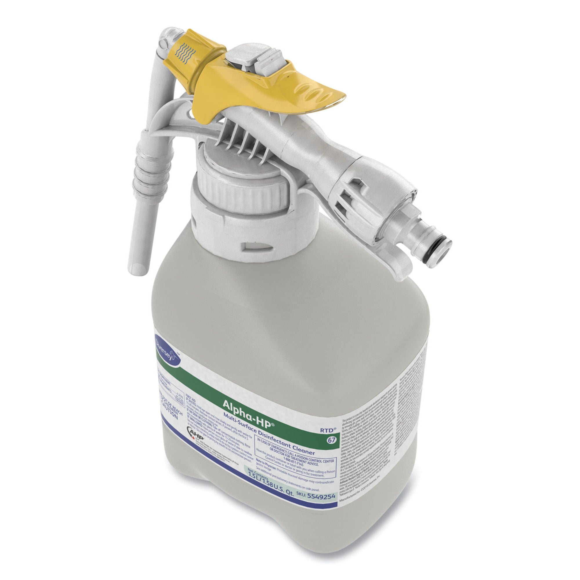 Essendant Co-United Stationers - DVO5549254 Surface Disinfectant Diversey™ Alpha-HP® Bactericidal RTD® Dispensing System Liquid Concentrate 1.5 Liter Bottle Citrus Scent NonSterile