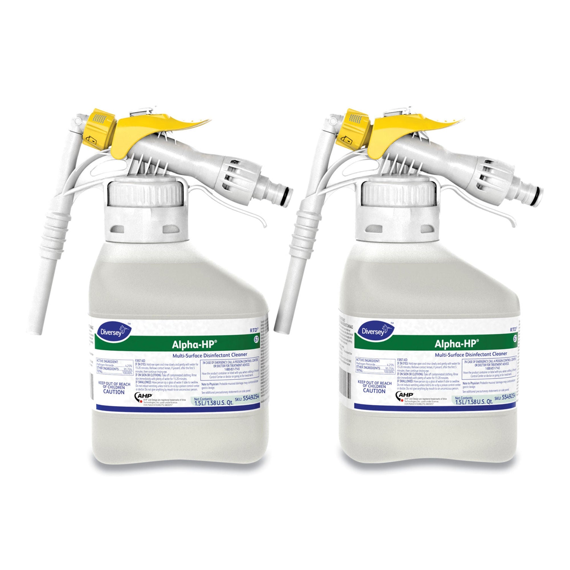 Essendant Co-United Stationers - DVO5549254 Surface Disinfectant Diversey™ Alpha-HP® Bactericidal RTD® Dispensing System Liquid Concentrate 1.5 Liter Bottle Citrus Scent NonSterile