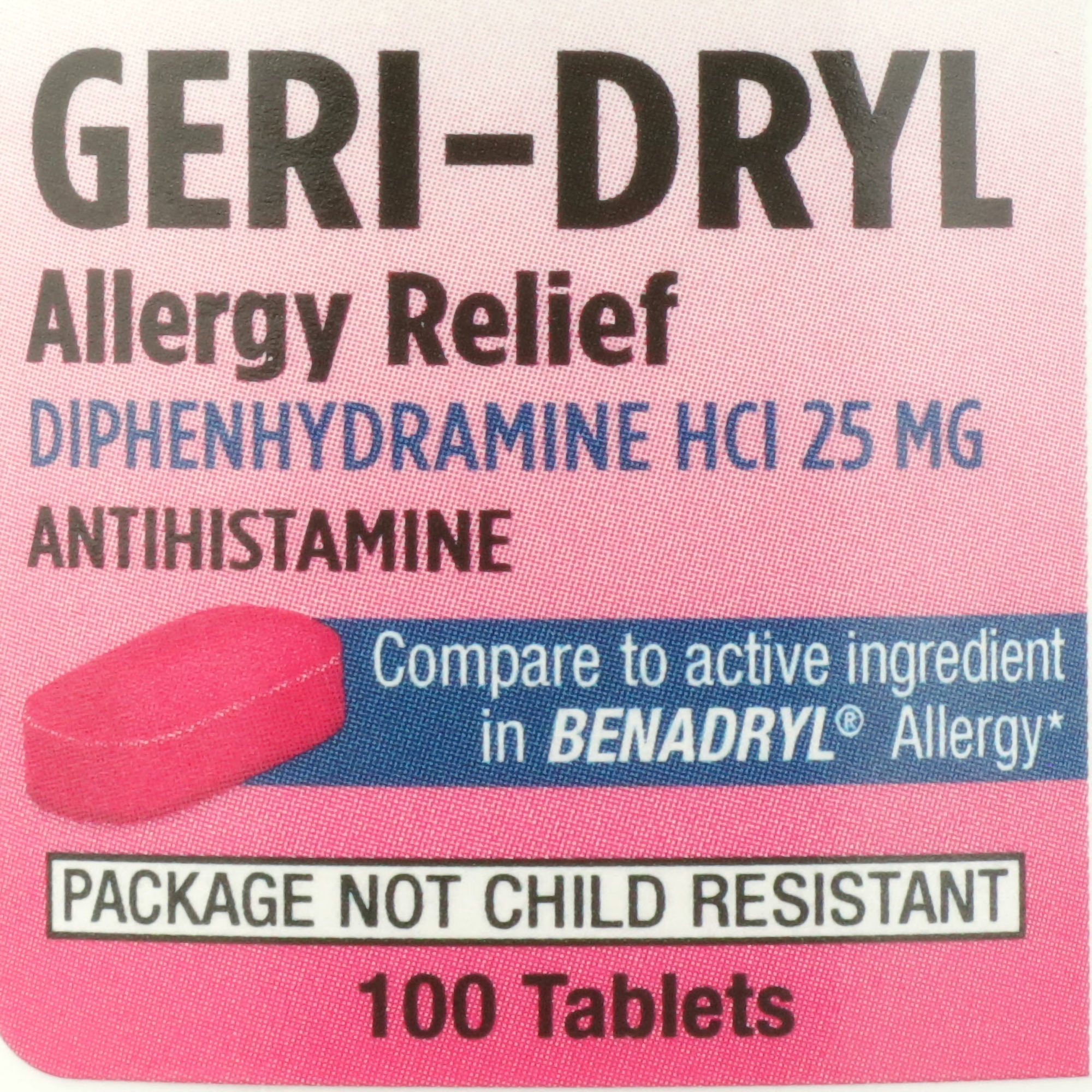 Geri-Care - 681-01-GCP Geri-Dryl Diphenhydramine Allergy Relief