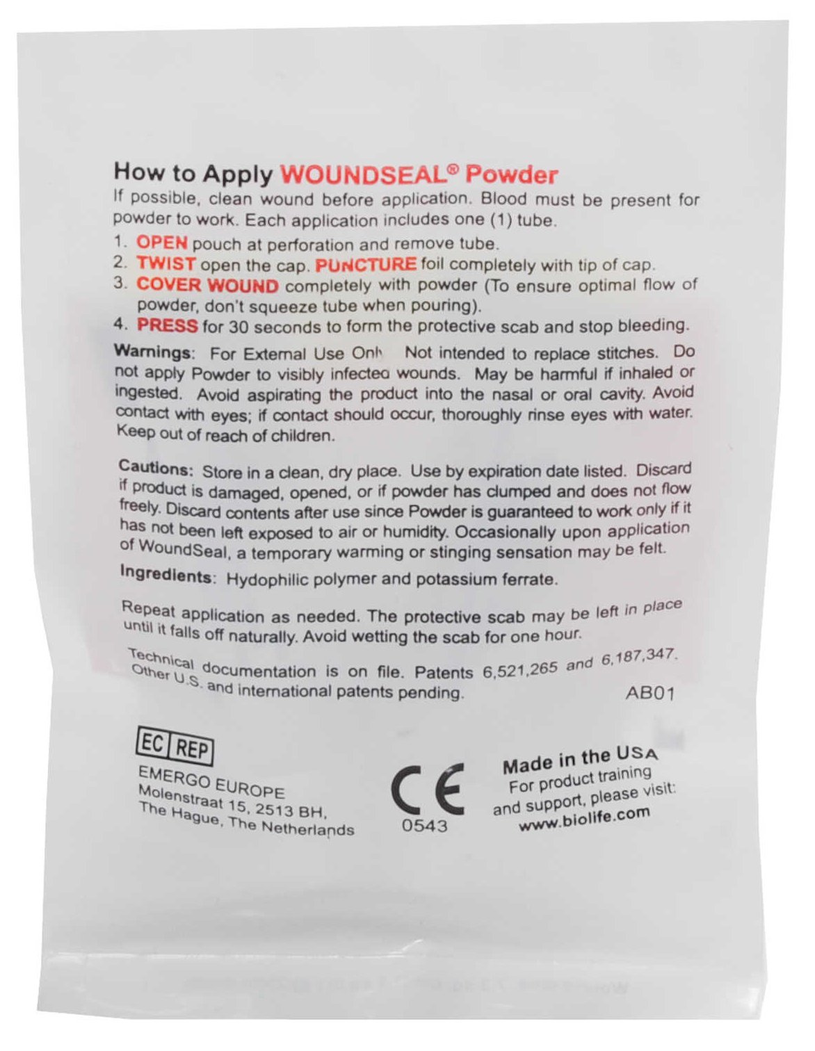 Wound Seal Hemostatic Agent 2332 by Medique Products
