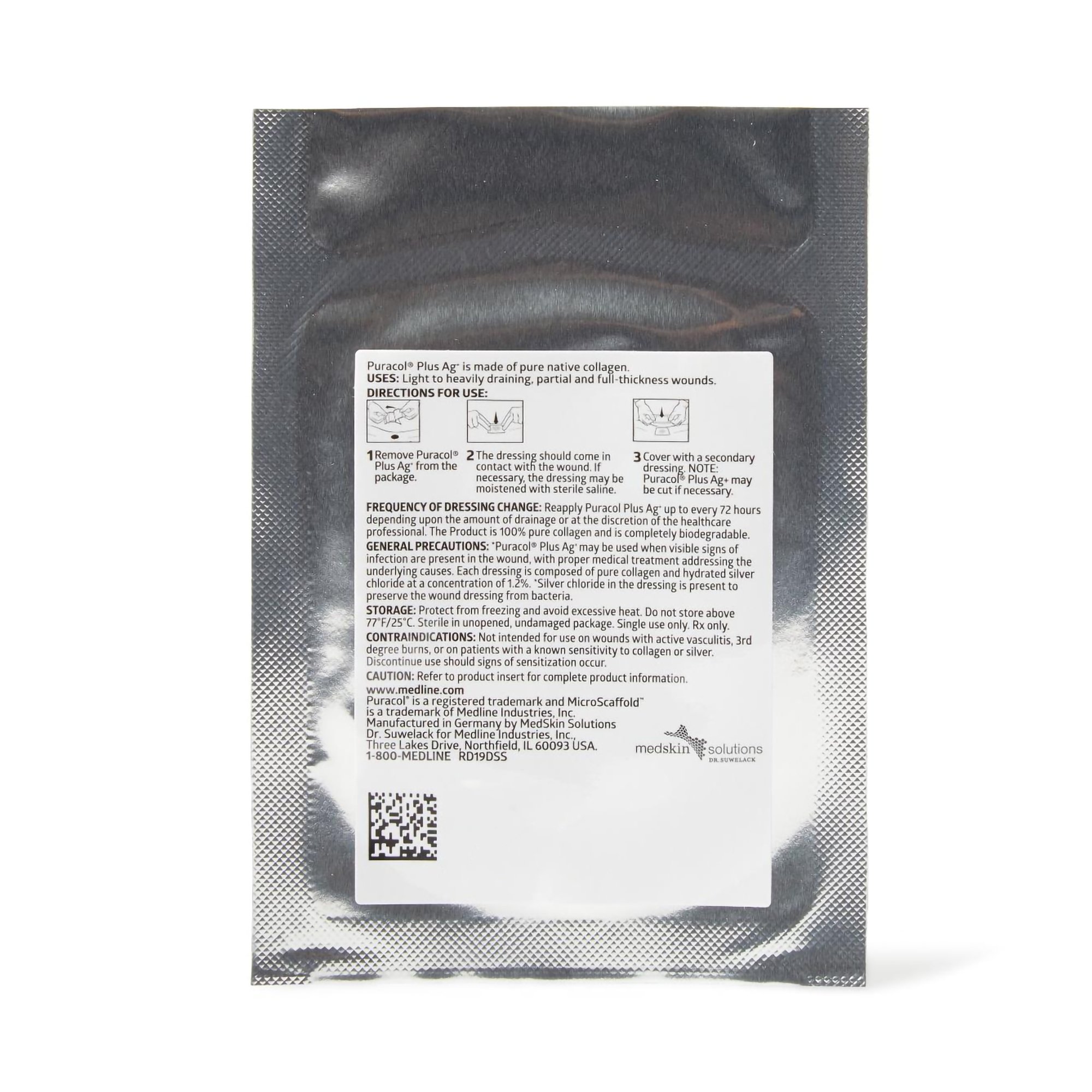 Medline - MSC8722EP Puracol® Plus AG Collagen Dressing with Silver