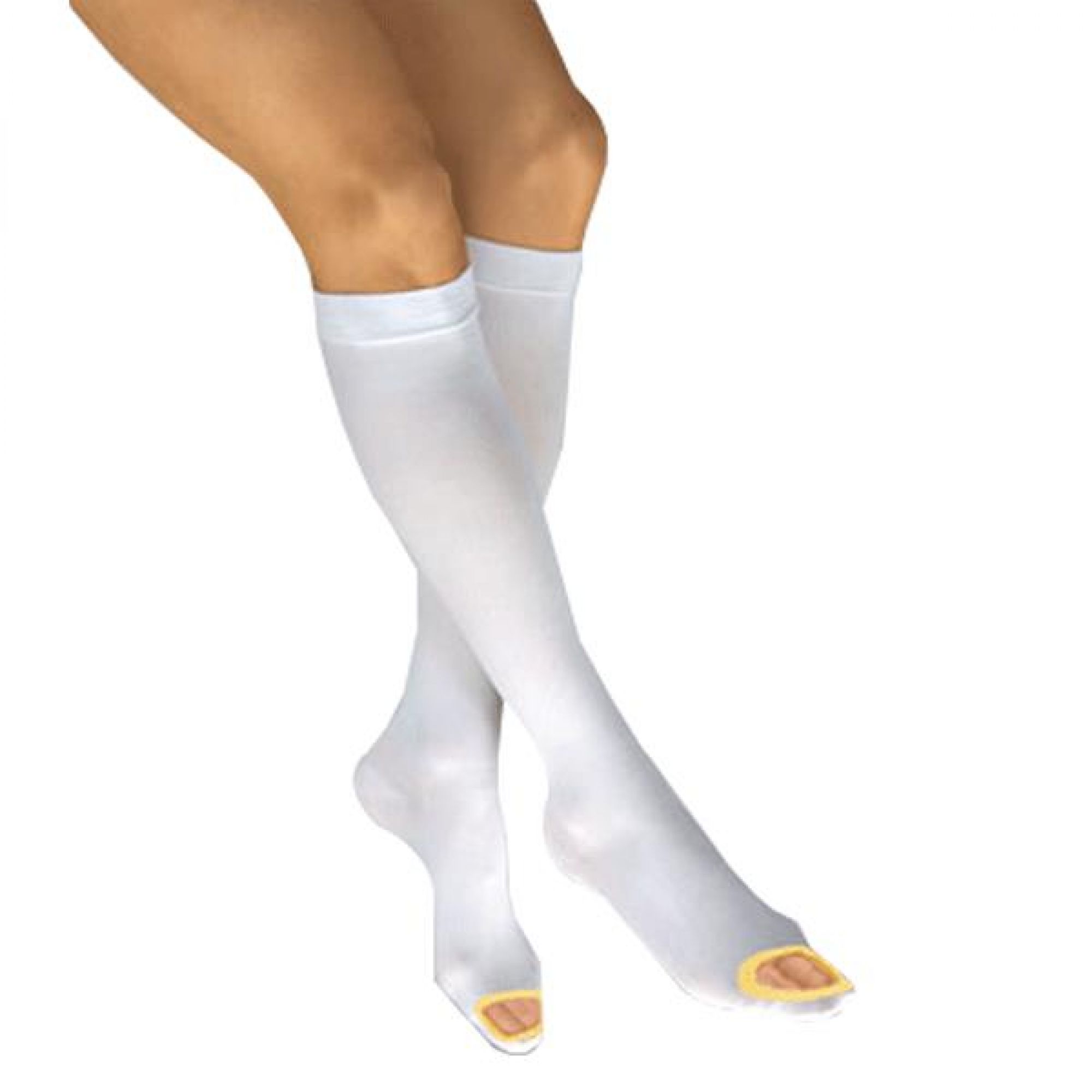 Performance Health - 081144211 Anti-embolism Stocking Jobst® Knee High Medium White Inspection Toe