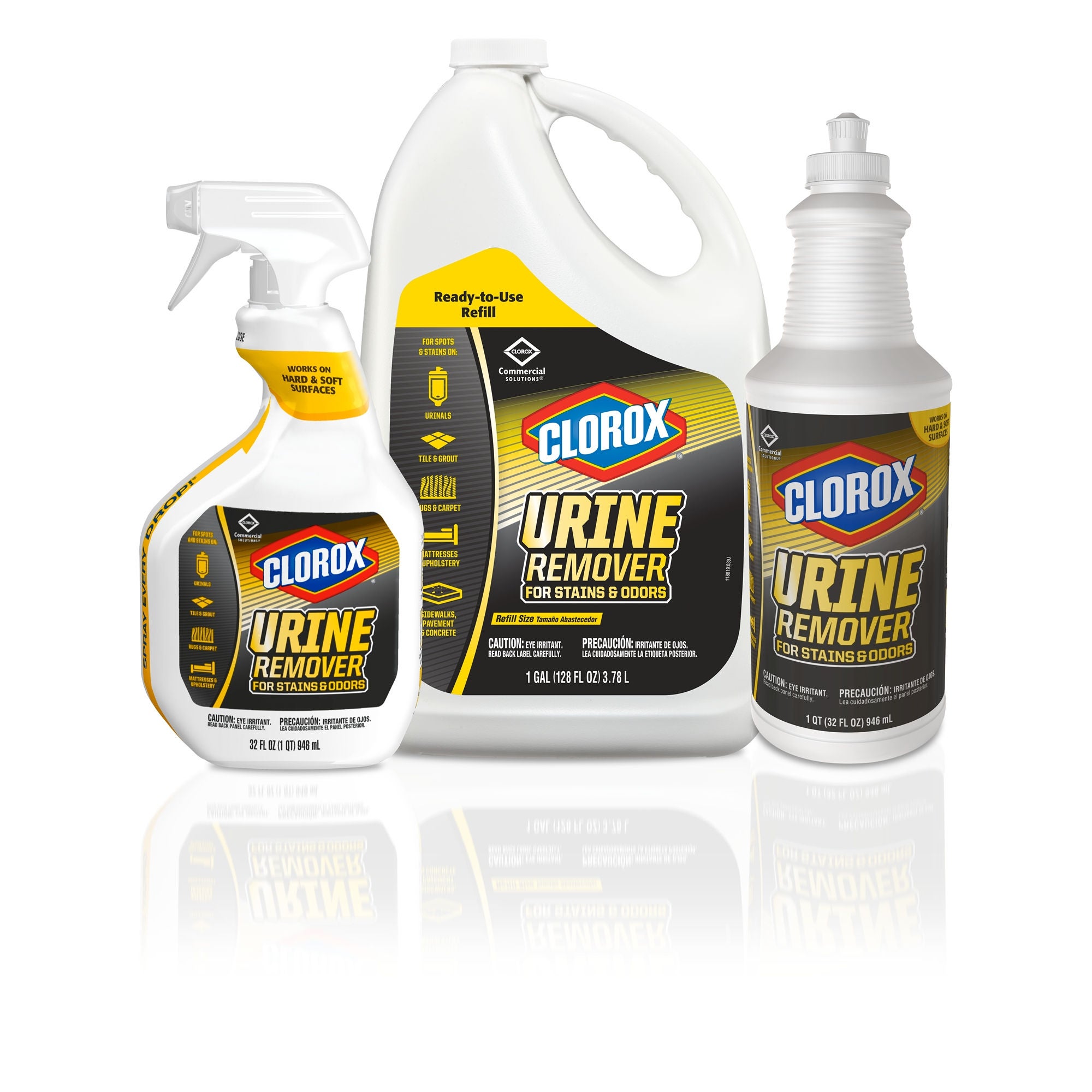 The Clorox Company - 31036 Stain and Odor Remover Clorox Commercial Solutions® Clorox® Urine Remover Peroxide Based Trigger Spray Liquid 32 oz. Bottle Fruity Floral Scent NonSterile