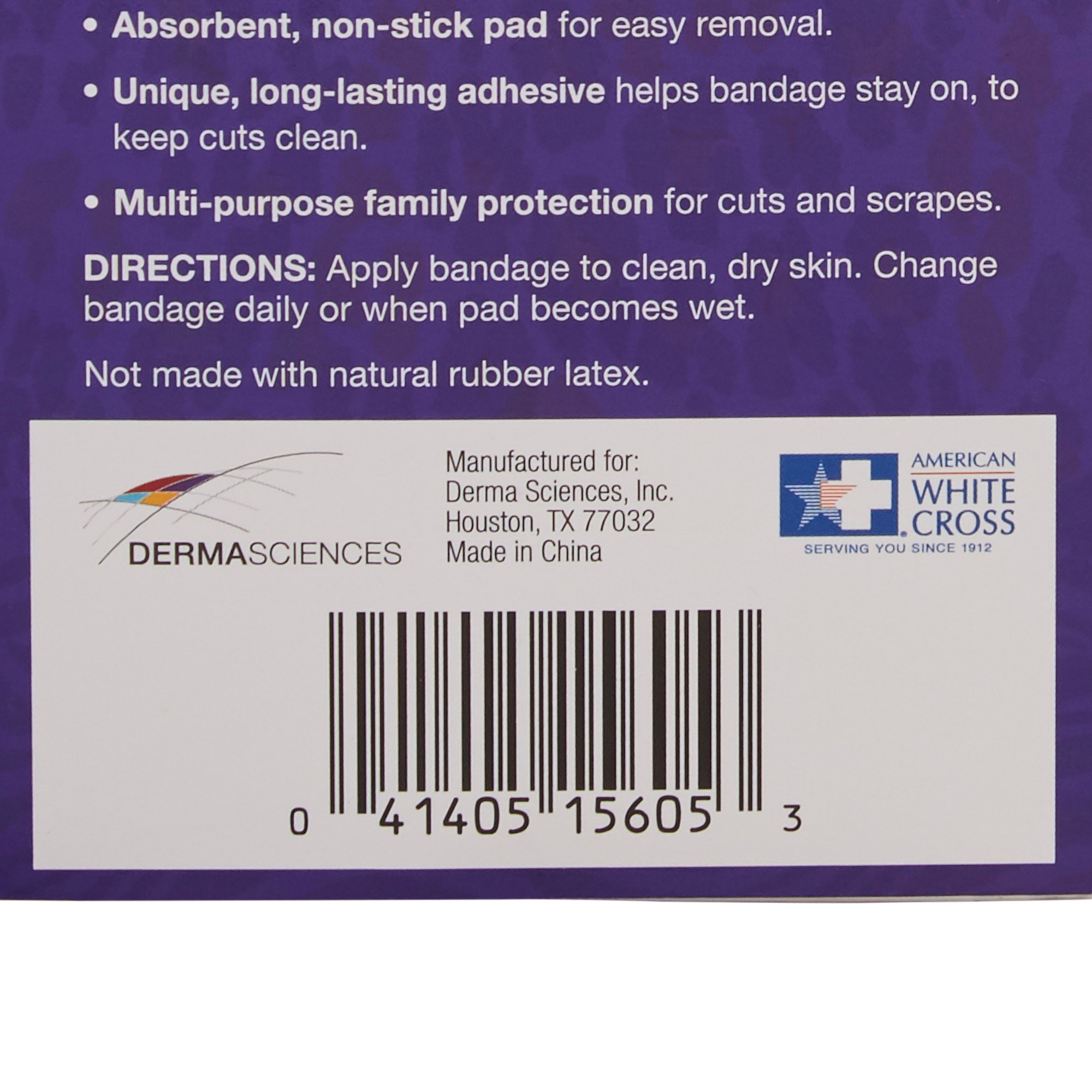 Dukal 15605 - American® White Cross Stat Strip® Designer Safari Adhesive Strip, ¾ x 3 Inch - 100/Box, 1200/Case
