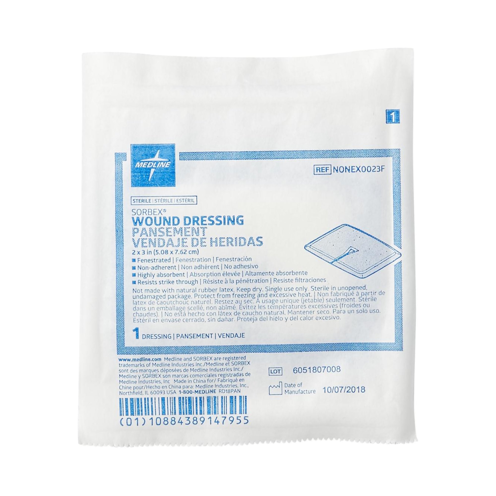 Medline - NONEX0023F Sorbex™ Sterile Absorbent Dressing