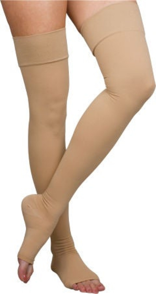 Scott Specialties - 1674 BEI XL Compression Stocking Loving Comfort® Thigh High X-Large Beige Open Toe