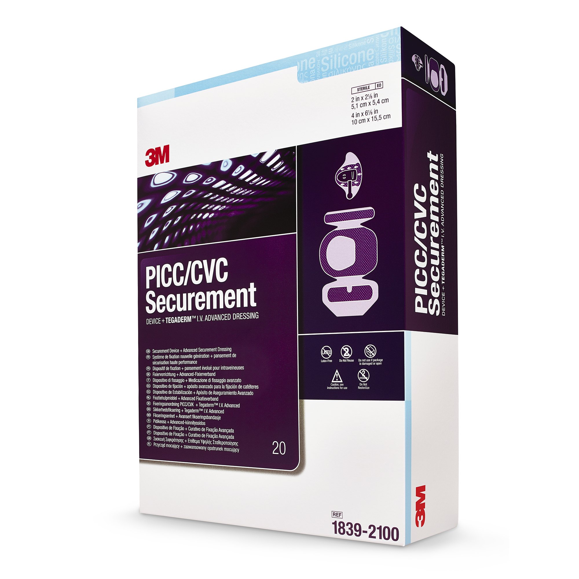 Solventum Corporation - 1839-2100 3M™ PICC/CVC Securement Device + Tegaderm™ IV Dressing