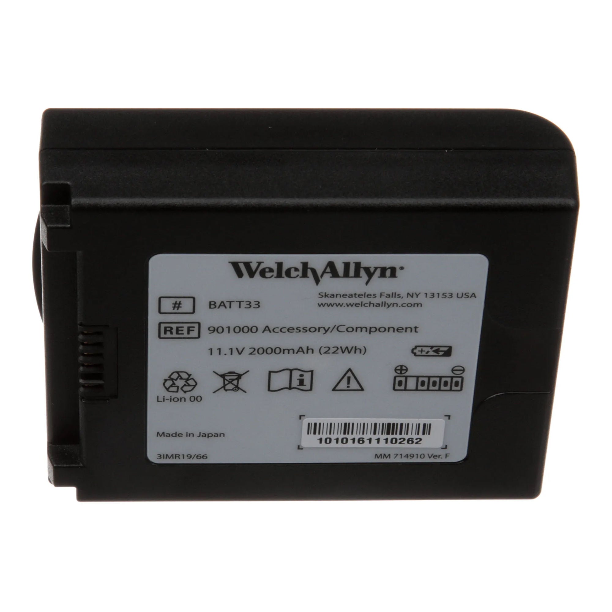 Welch Allyn - BATT33 Diagnostic Battery Pack Welch Allyn® Lithium Iom For CP 50 ECG /Connex Integrated Wall Sysyrm