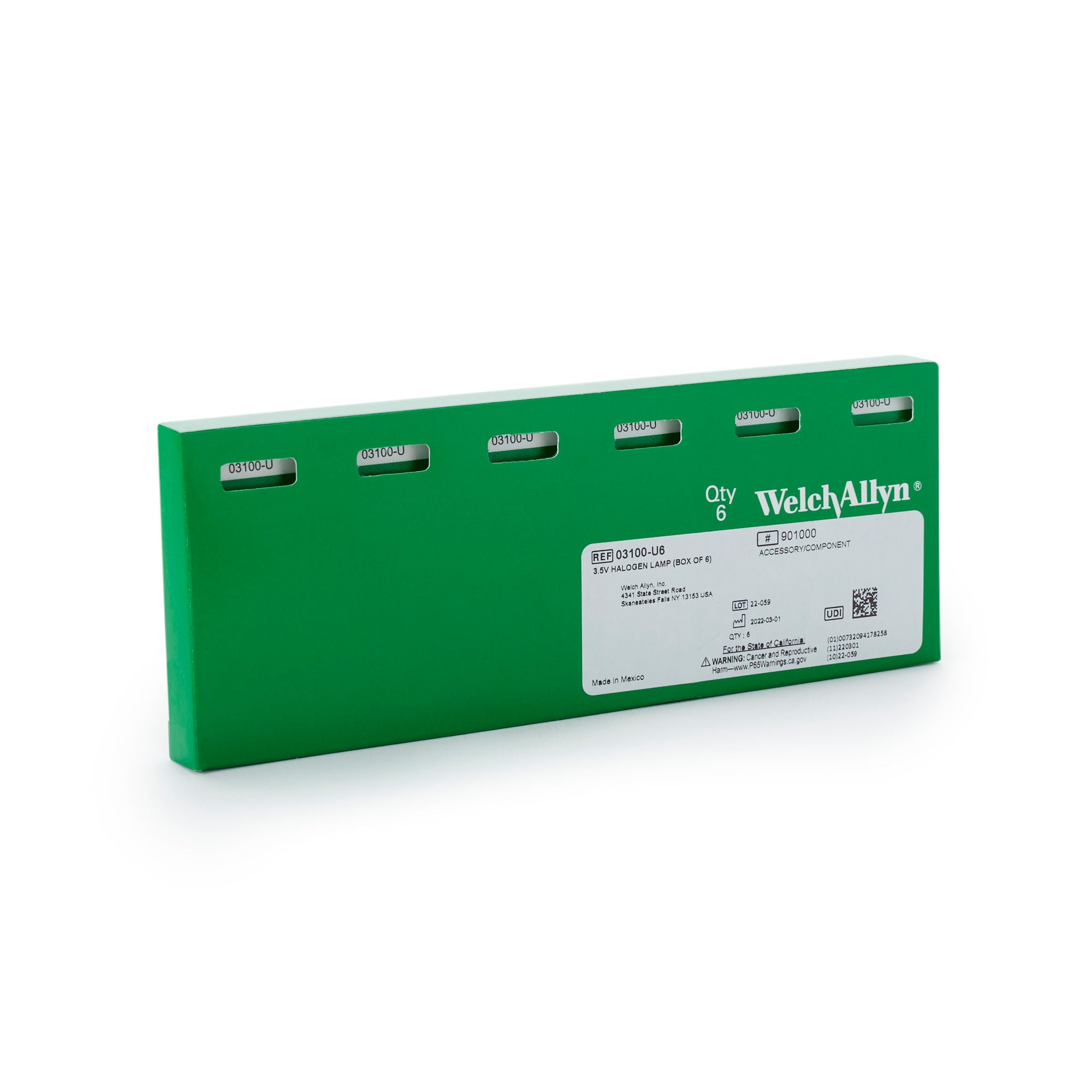 Welch Allyn - 03100-U6 Diagnostic Instrument Replacement Bulb Welch Allyn® Halogen 3.5 Volt