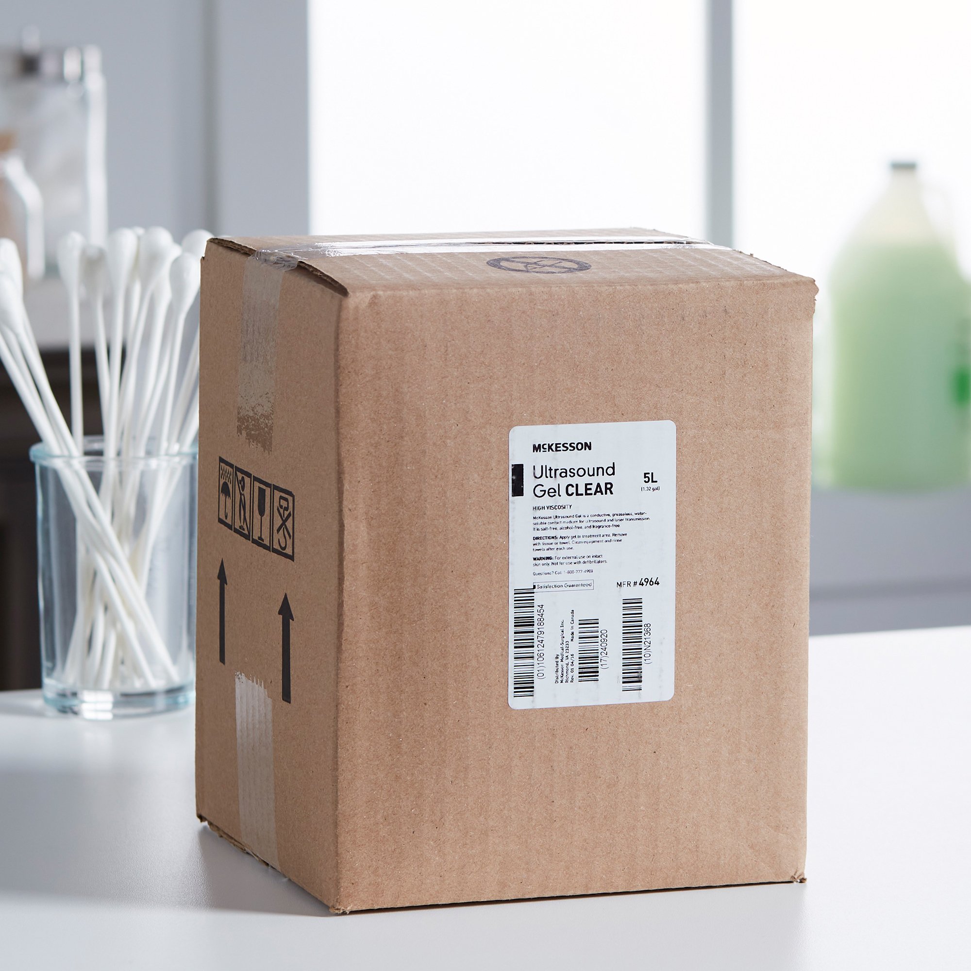 McKesson Brand 4964 - McKesson Ultrasound Gel, Clear, 5 Liter Cubitainer - 1/Each, 4/Case