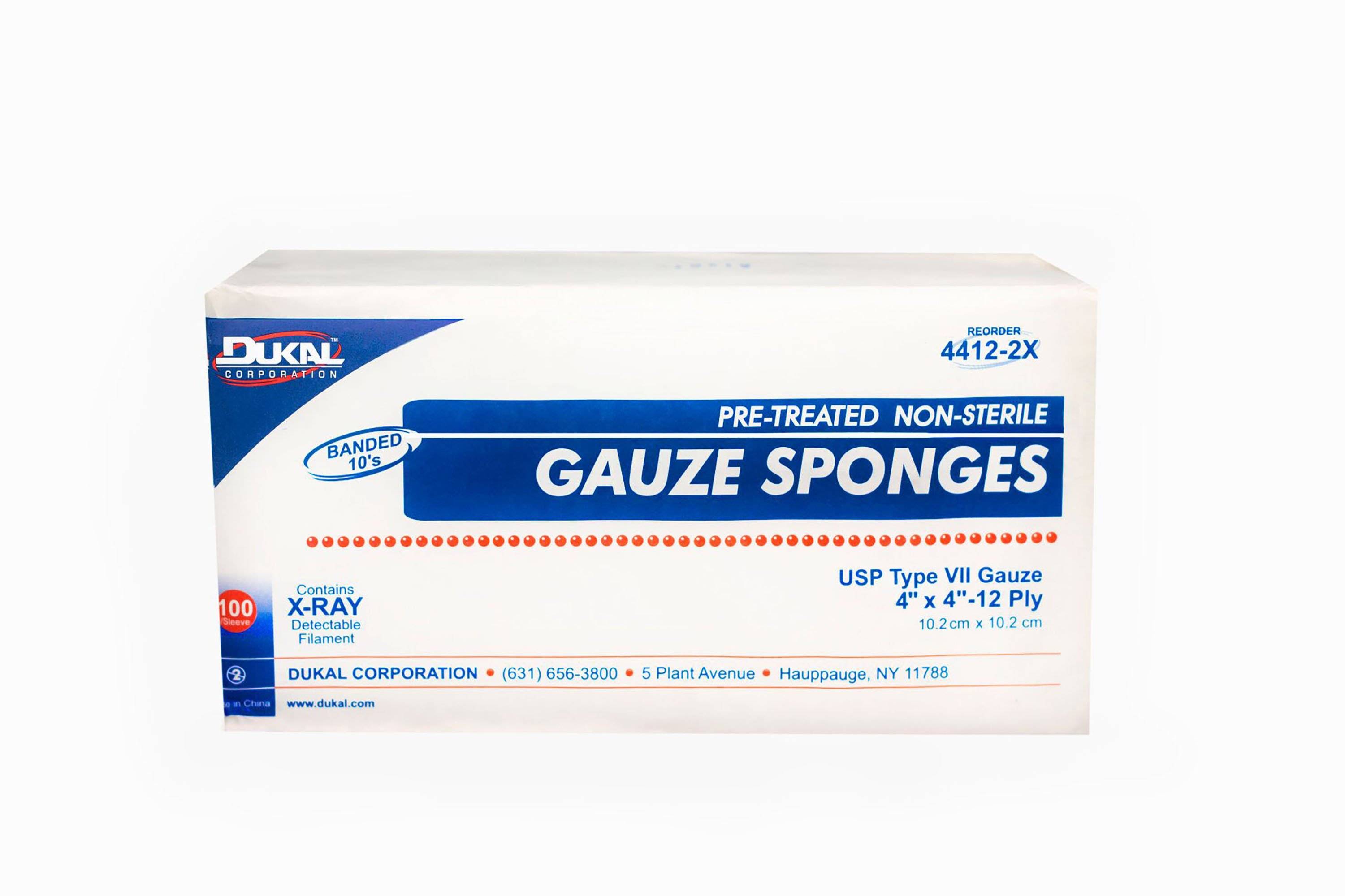 Dukal - 4412-2X Dukal™ USP Type VII X-Ray Detectable Gauze Sponge