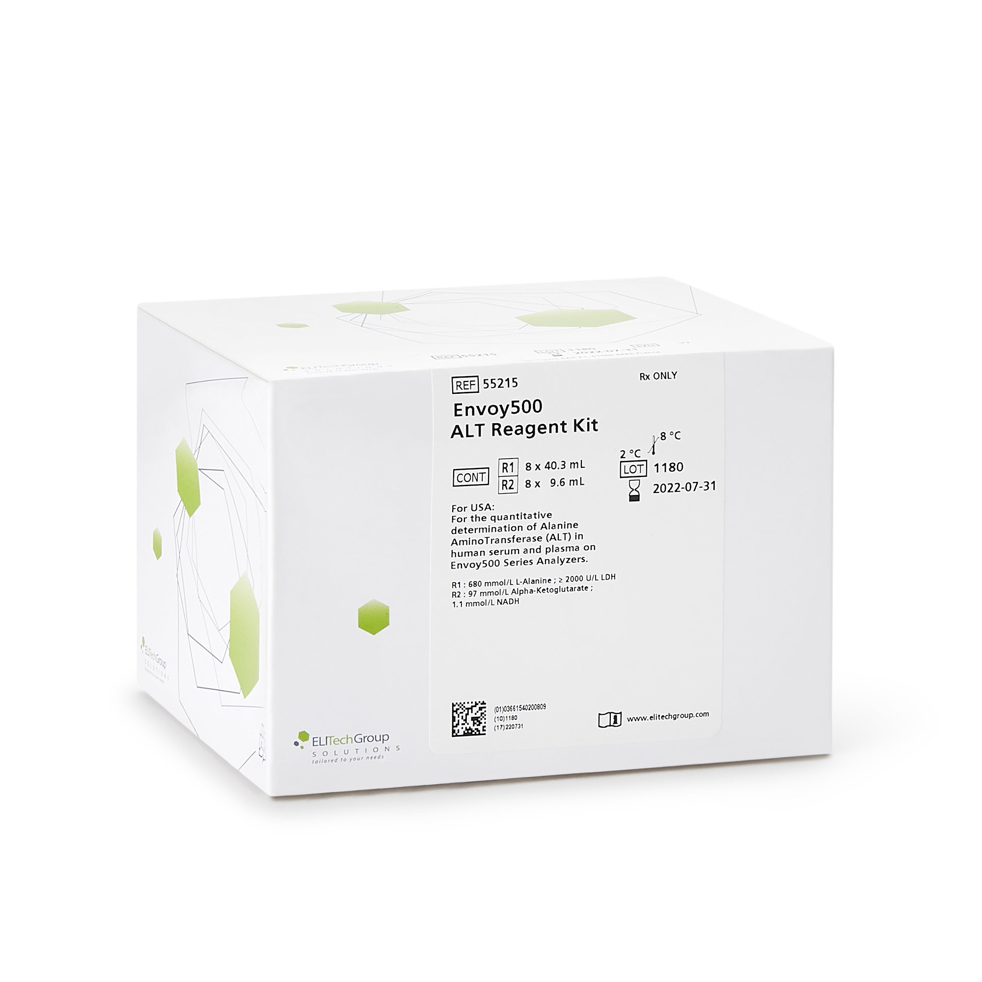 Clinical Diagnostic Solutions 550006 - Envoy® 500 Reagent Kit for use with Envoy 500 Chemistry System, ALT test - 1200/Kit