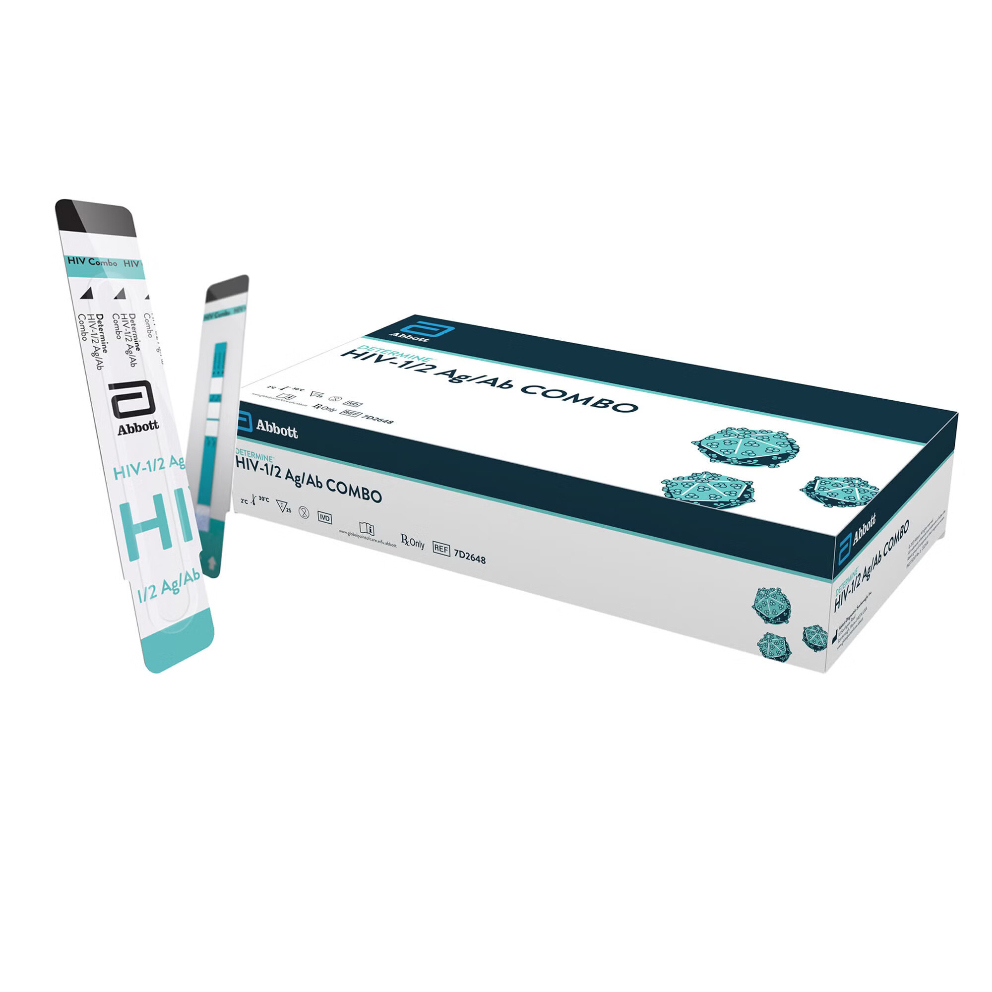 Abbott Rapid Dx North America LLC - 7D2648 Sexual Health Test Kit Determine™ HIV-1/2 Ag/Ab Combo 25 Tests CLIA Waived Sample Dependent
