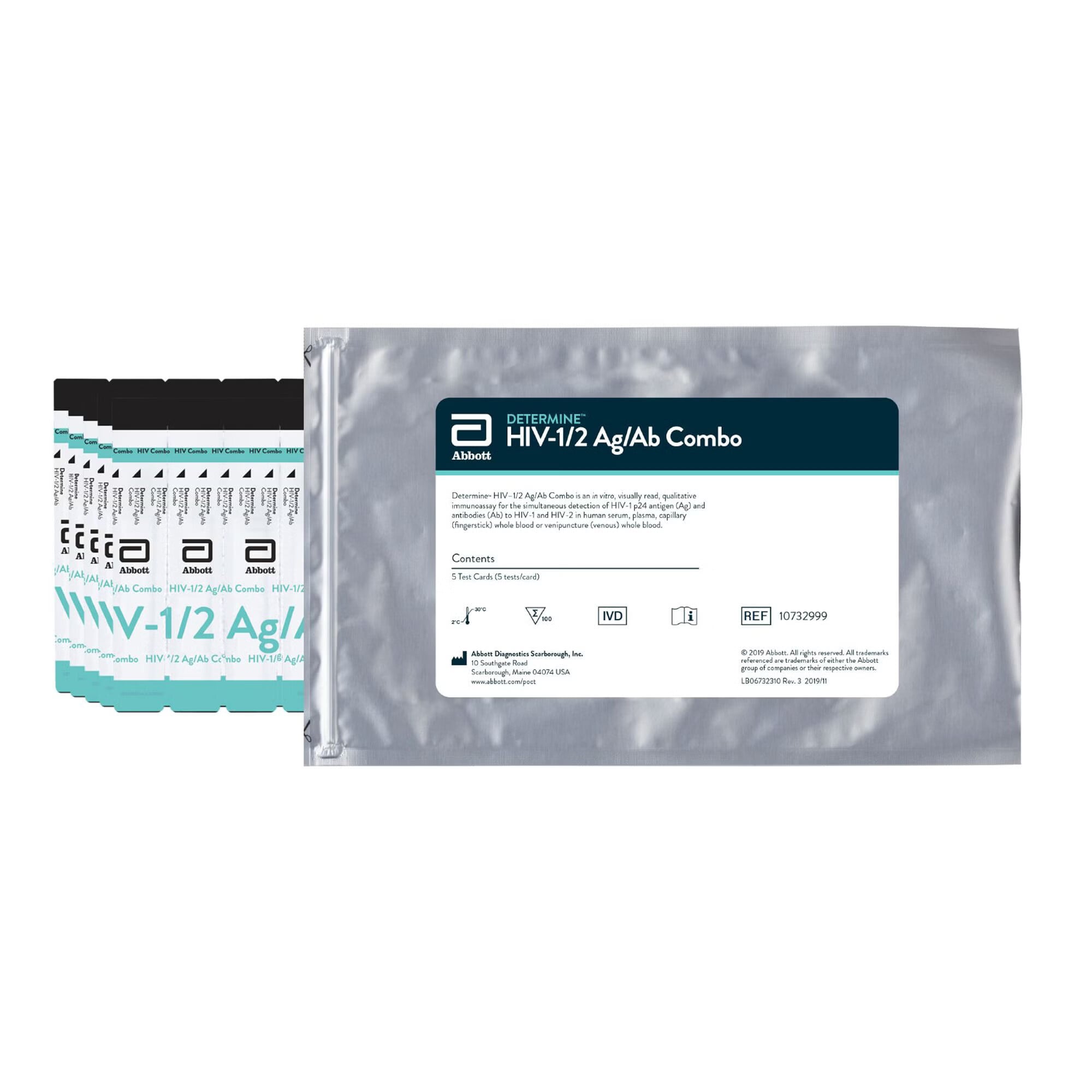 Abbott Rapid Dx North America LLC - 7D2648 Sexual Health Test Kit Determine™ HIV-1/2 Ag/Ab Combo 25 Tests CLIA Waived Sample Dependent